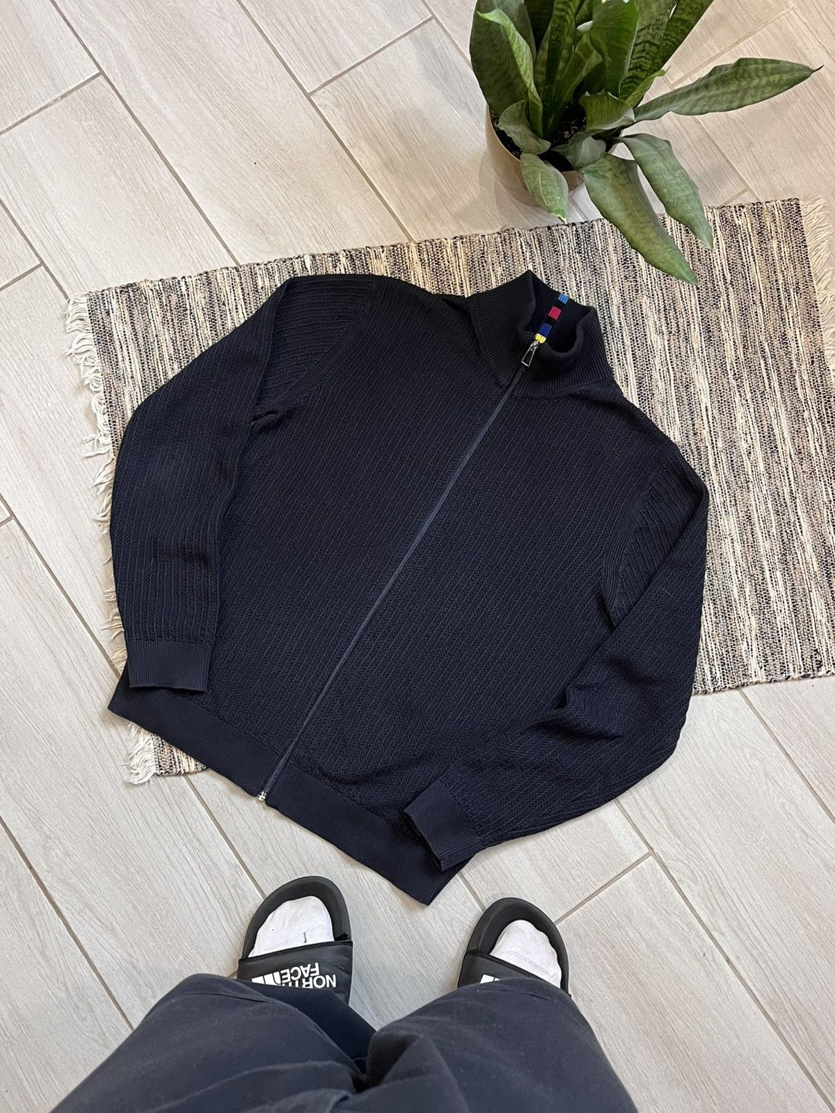 Paul Smith PS Paul Smith Zip sweater minimalistic navy Moncler style Size US L / EU 52-54 / 3 - 3 Thumbnail