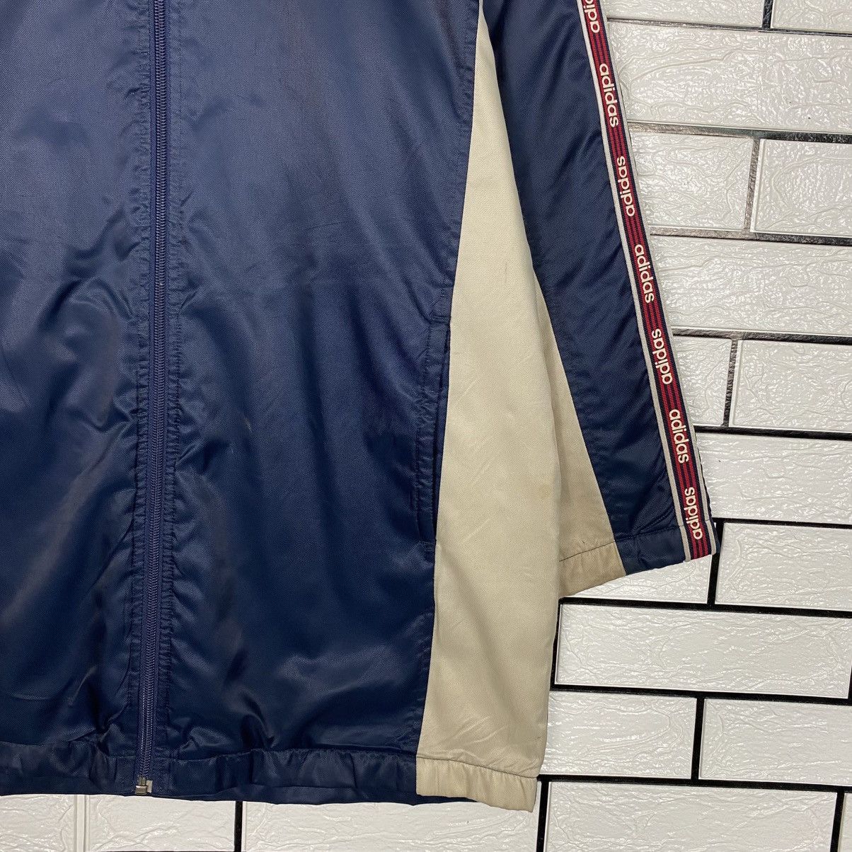 Adidas 📌Vintage Coach Long Jacket Adidas Big Logo Blanket Size US L / EU 52-54 / 3 - 6 Thumbnail