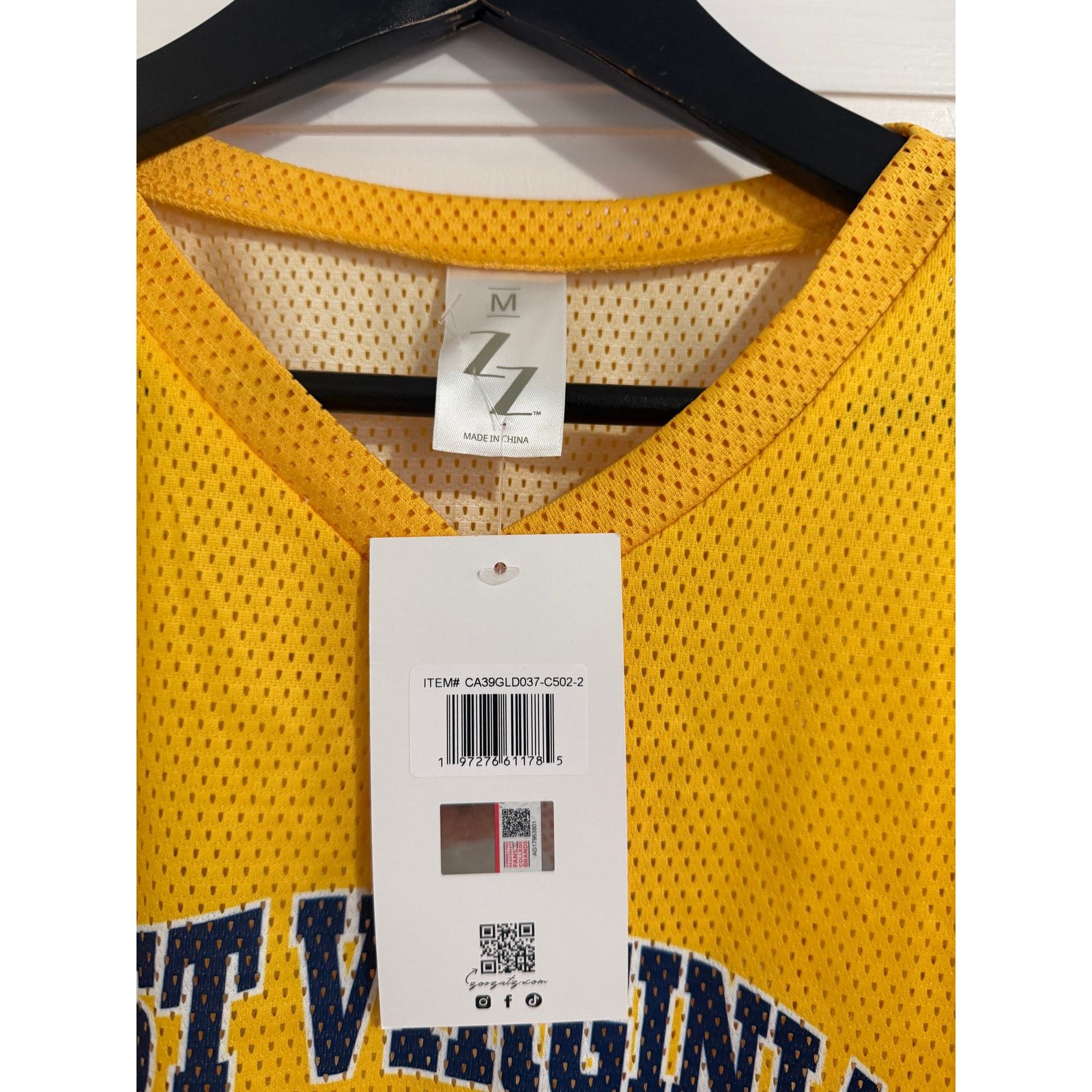 NCAA NWT West Virginia Mountaineers Cropped Jersey Women's Size M Size M / US 6-8 / IT 42-44 - 4 Thumbnail