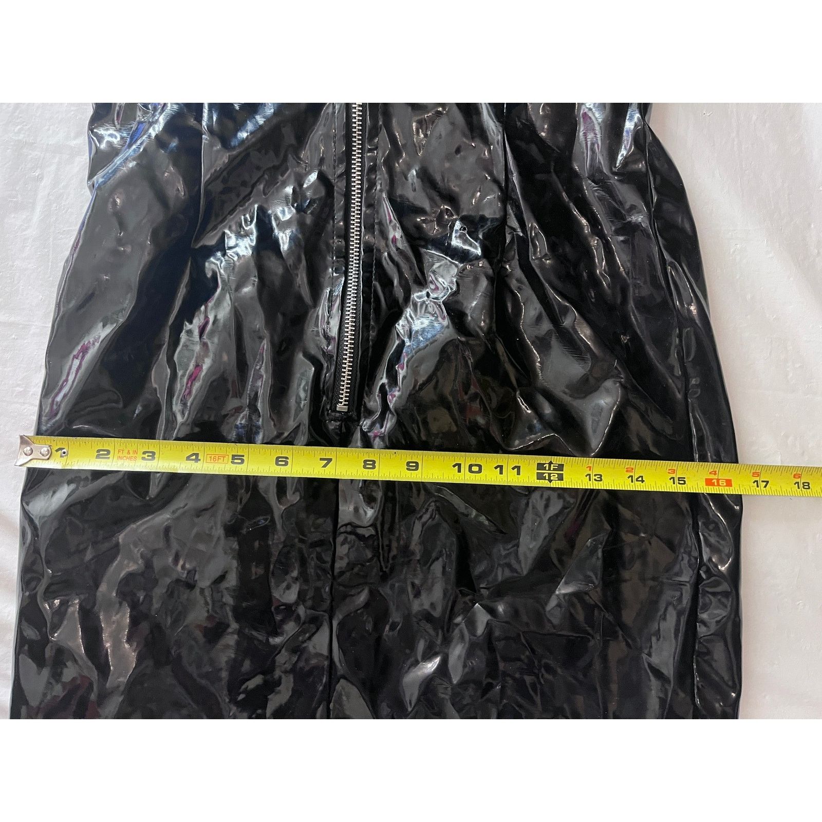 Other Pretty Little Thing Bodycon Mini Black vinyl Dress Size: 6 Size M / US 6-8 / IT 42-44 - 7 Thumbnail