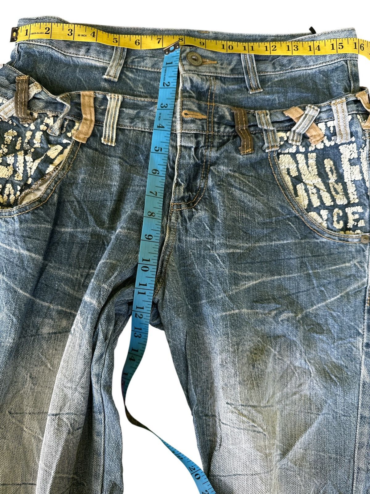 Kapital Unbrand Double Waist 3qtr 32x35.5 Size US 32 / EU 48 - 3 Thumbnail