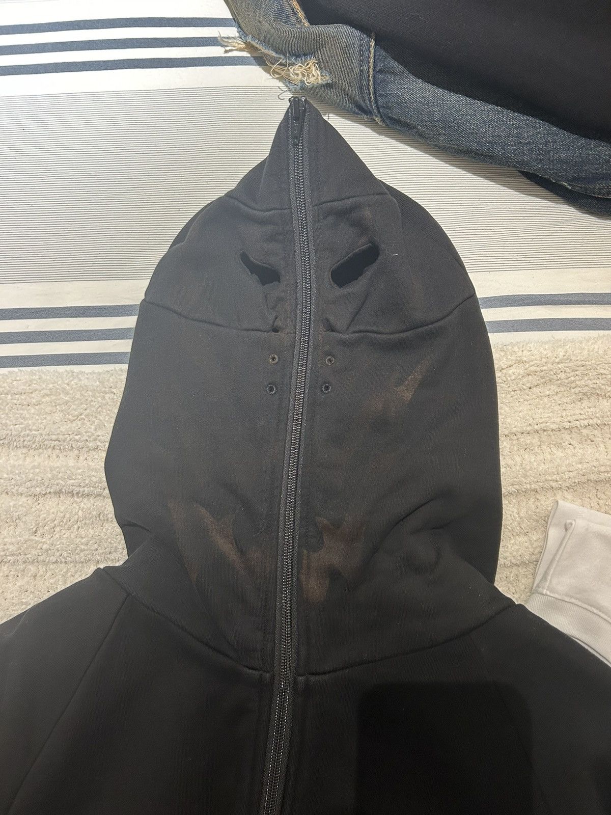 Dingyun Zhang DINGYUN ZHANG SLEEVELESS MASK QUARTER ZIP HOODIE Size US L / EU 52-54 / 3 - 3 Thumbnail