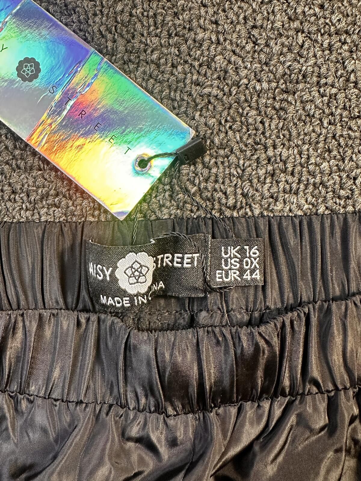 Unknown London Daisy Street Sz 16 Black Cargo Joggers with Elastic Cuffs Size 30" / US 8 / IT 44 - 5 Thumbnail