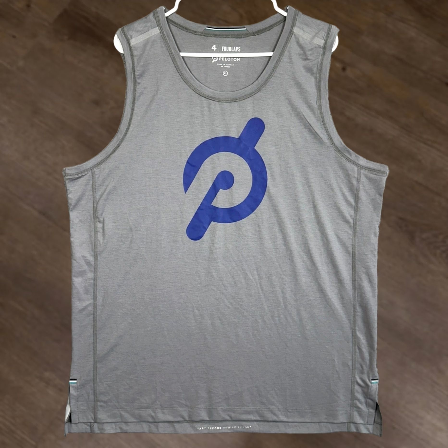 Vintage Fourlaps x Peloton Tank Tops Mens XL Gray Crew Neck Sleeveless 47 in Chest Athletic Moisture Wicking Quick Dry Wool Polyester Spandex 4-6-7-5 Size US XL / EU 56 / 4 - 1 Thumbnail
