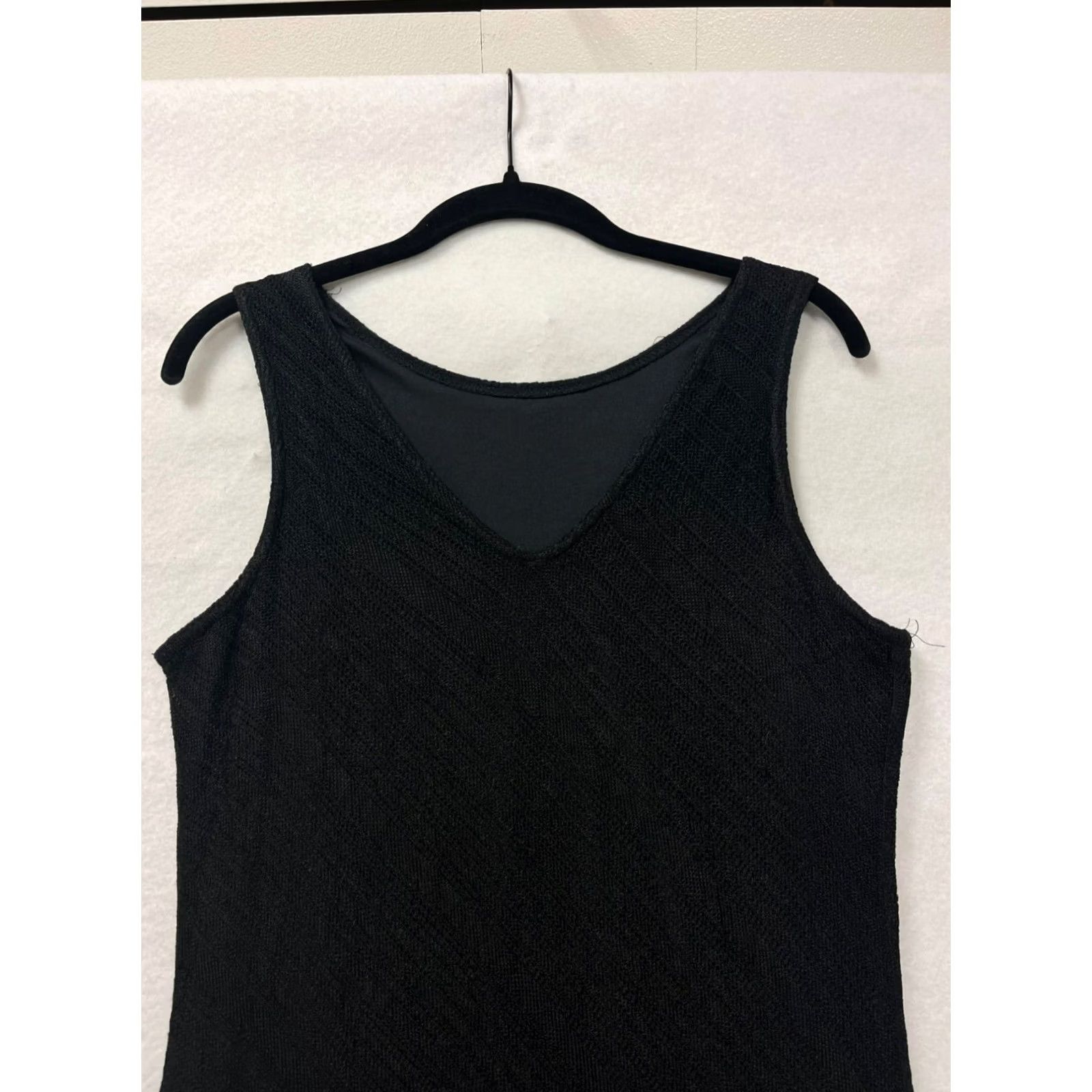 Vintage Vintage Harlow Petite Dress 80s/90s - Black Fringe 14P #6403 Size XL / US 12-14 / IT 48-50 - 7 Thumbnail