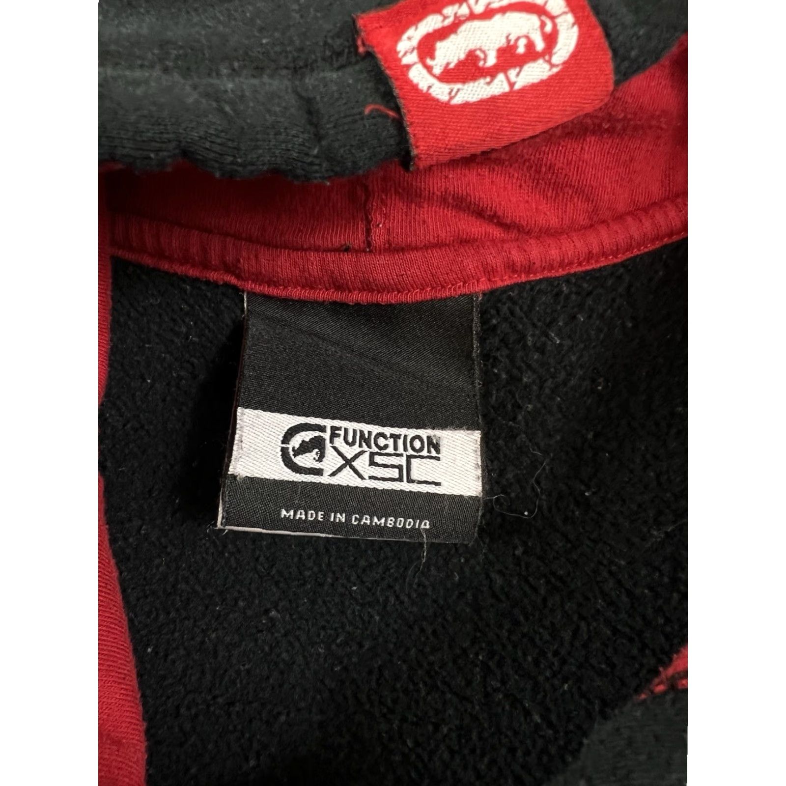 Vintage VINTAGE Ecko Unlimited Function XSC Hoodie Sweatshirt Red Black L Mens Hoodie Pullover Hooded Pockets Graphic Print Size US L / EU 52-54 / 3 - 6 Thumbnail