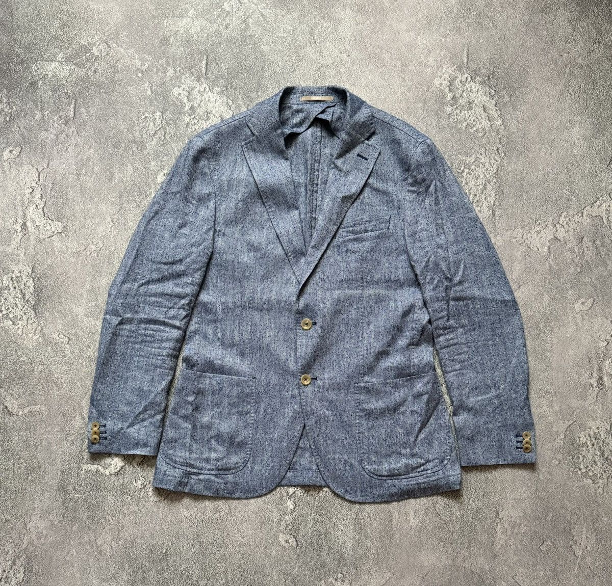 Paoloni Paoloni size50 linen buttonup blazer sport coat jacket light Size 50R - 8 Thumbnail