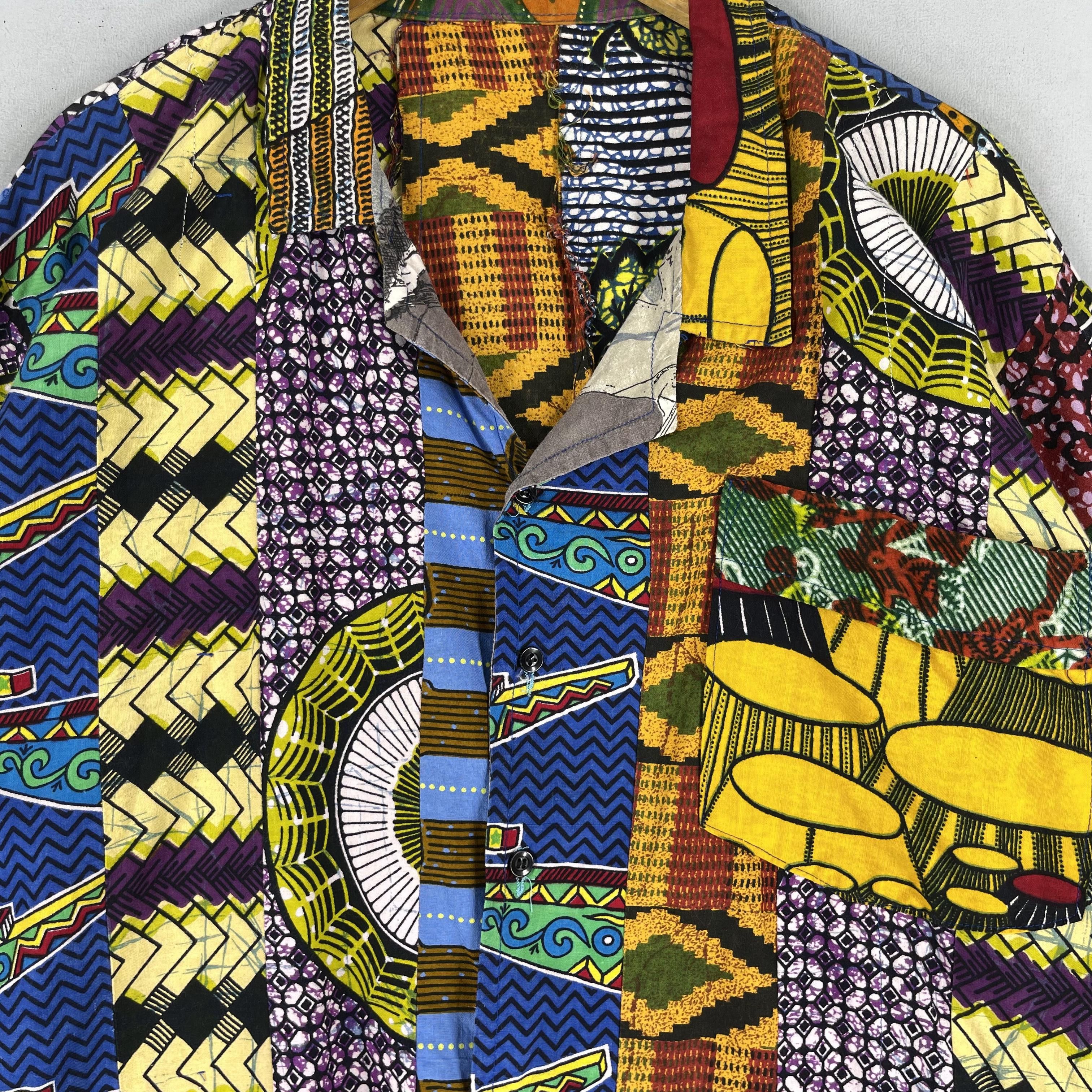 Japanese Brand × Vintage Vintage Abstract Tribal Native Reconstruct Shirt Button Up Size US XL / EU 56 / 4 - 2 Thumbnail
