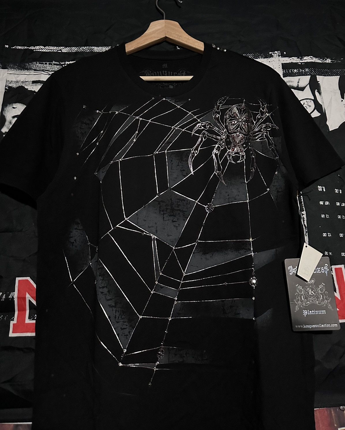 Affliction × Vintage Crazy grunge Konquest spider rhinestone shirt Size US M / EU 48-50 / 2 - 2 Thumbnail