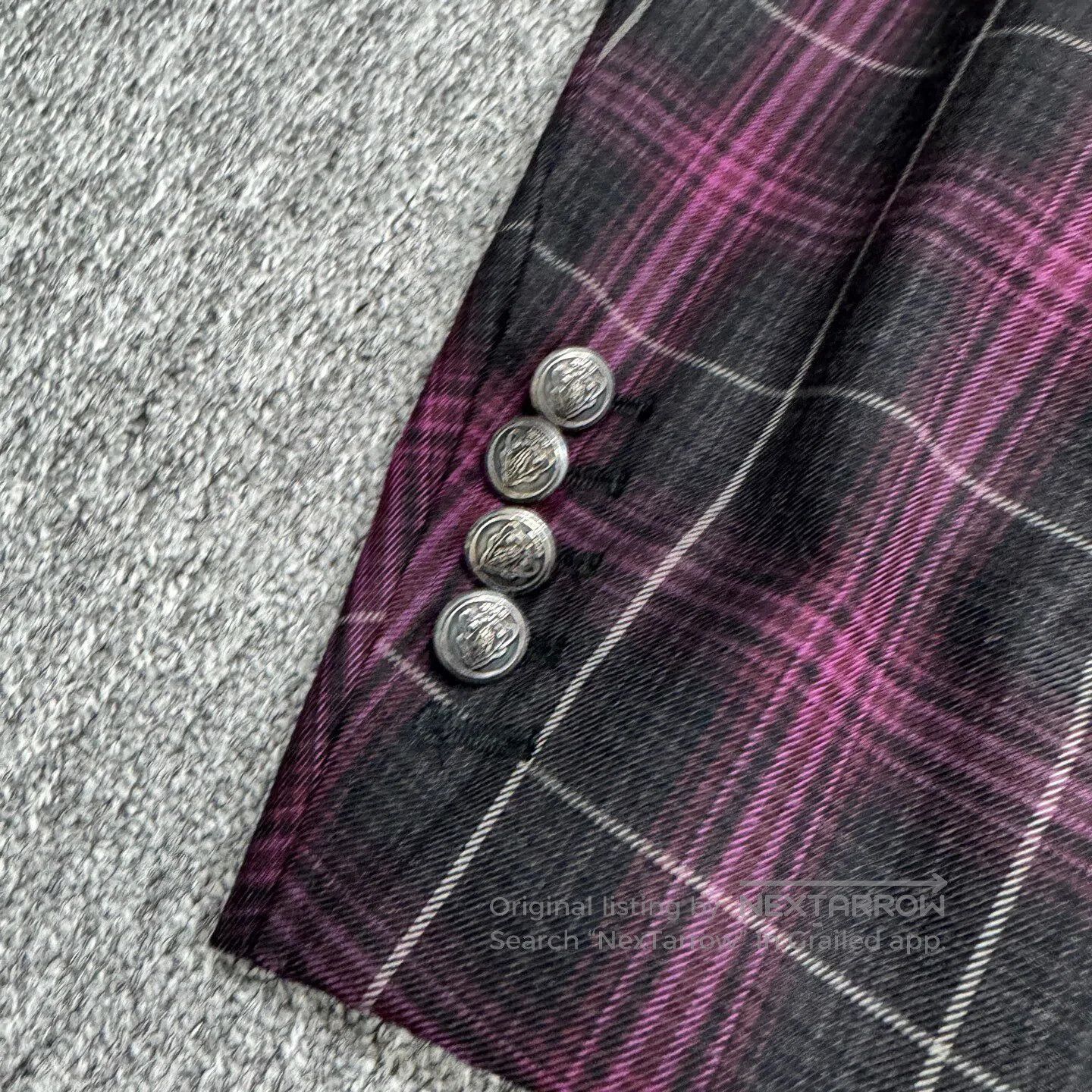 Gucci Guicci Checkered wool suit jacket| Size 46R - 3 Thumbnail