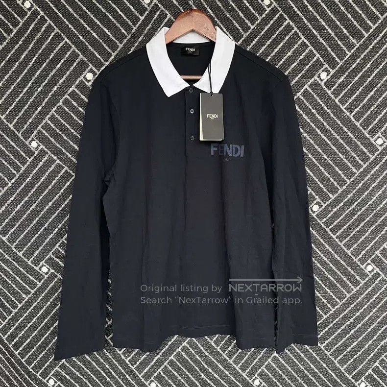 Fendi Fendi Logo Printed Long Sleeve Shirt Polo Shirt for Men, N Size US L / EU 52-54 / 3 - 1 Thumbnail