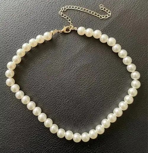Chain x Jewelry Pearl Necklace in Silver, Men's