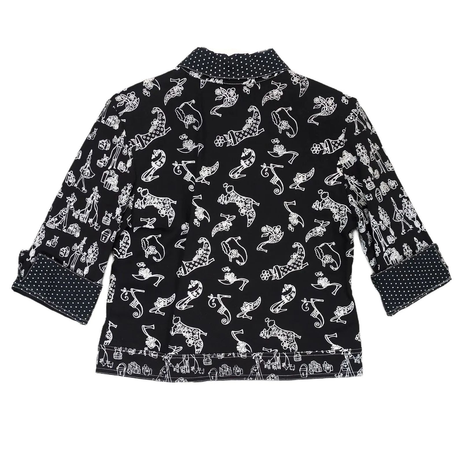 Vintage Faith Women's S Beaded Embellished Artsy Print Jacket Size S / US 4 / IT 40 - 3 Thumbnail