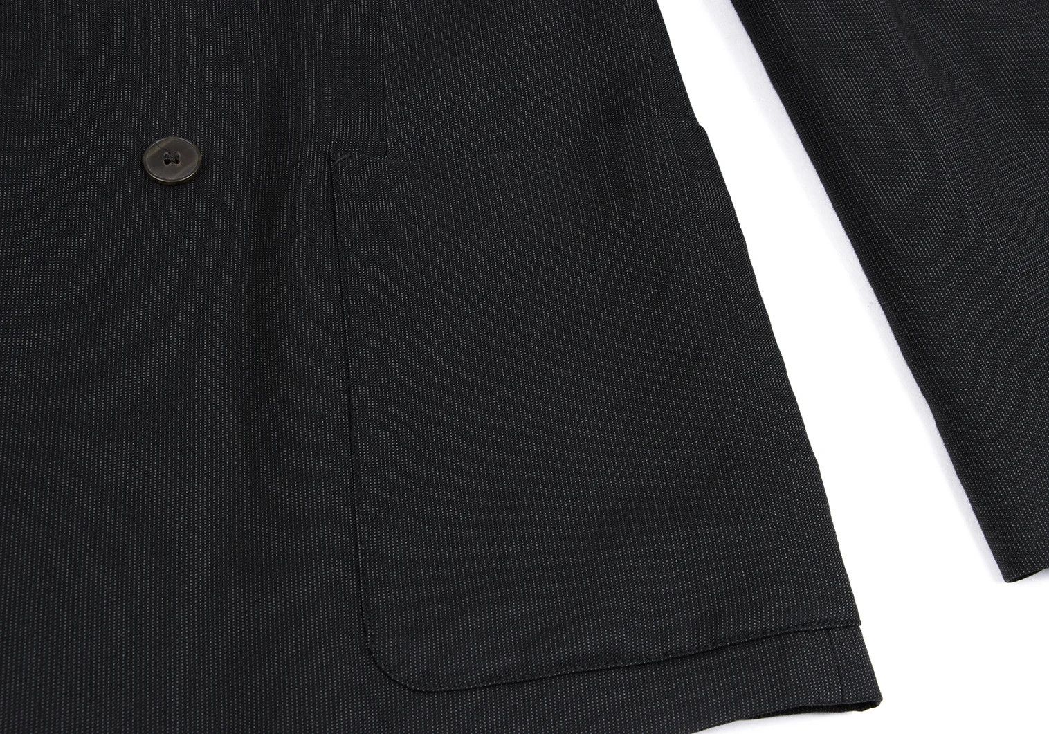 Jean Paul Gaultier Cotton Rayon Pinstripe Peak Lapel Jacket Charcoal 52 Size US L / EU 52-54 / 3 - 11 Thumbnail