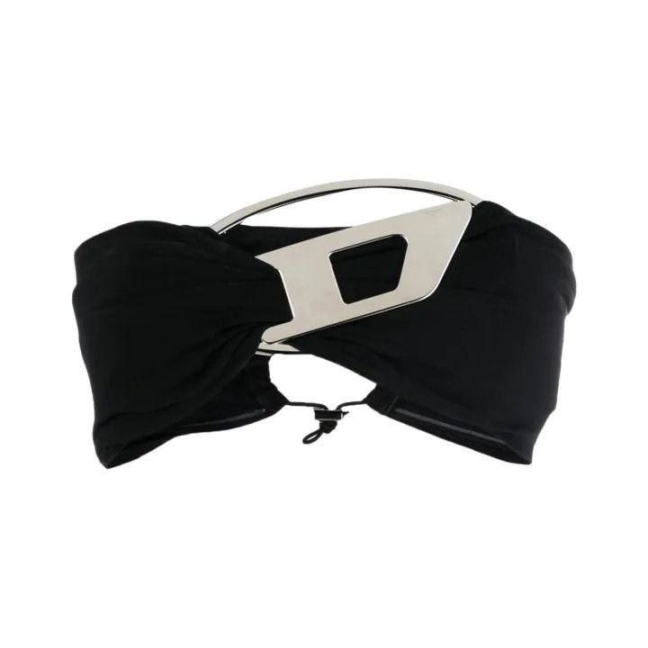 Diesel Black Strapless Top with Logo 0079
