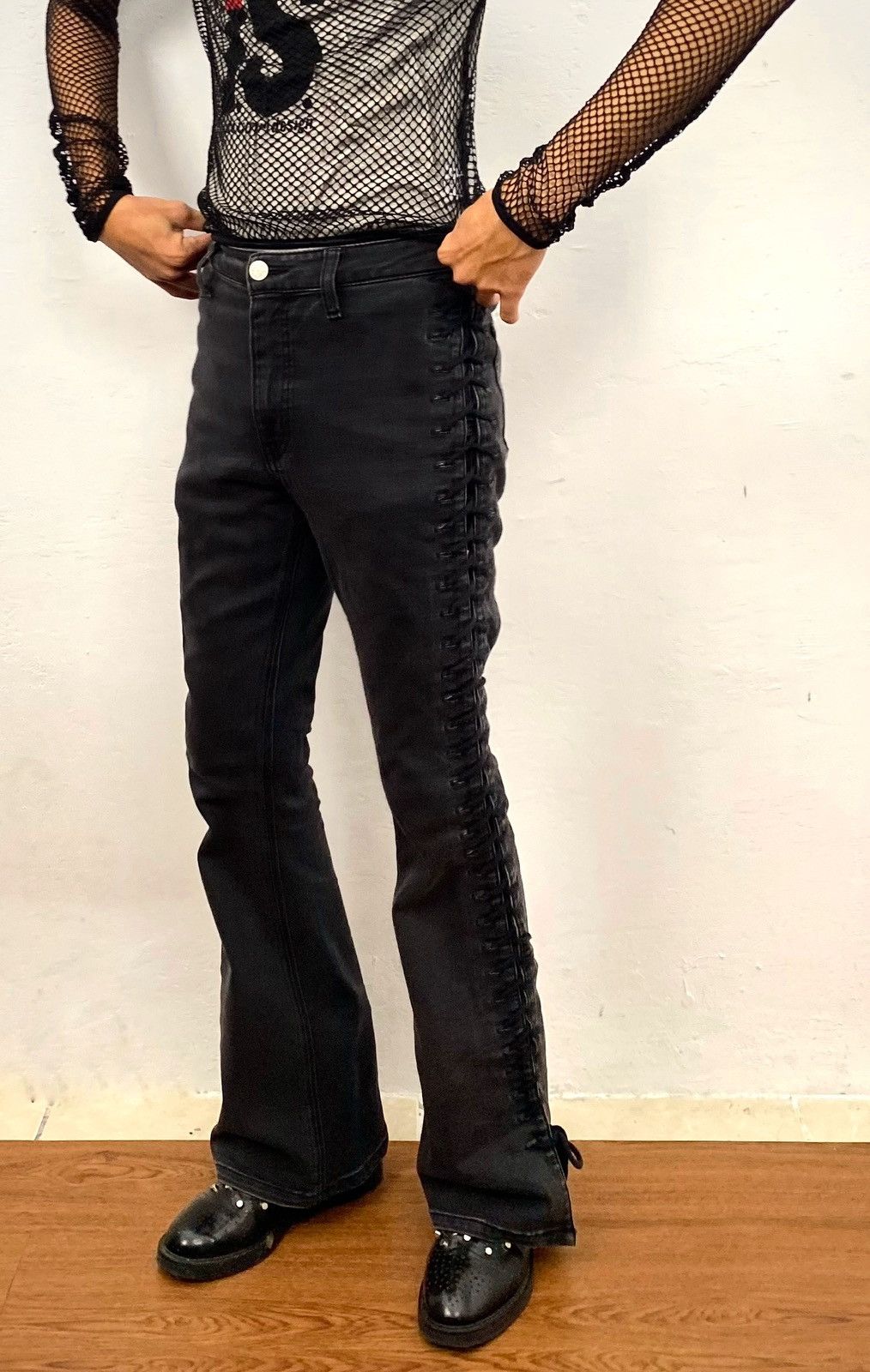 If Six Was Nine × Japanese Brand × Le Grande Bleu (L.G.B.) Jouetie flare rope pants (Unisex) Size 28" / US 6 / IT 42 - 3 Thumbnail