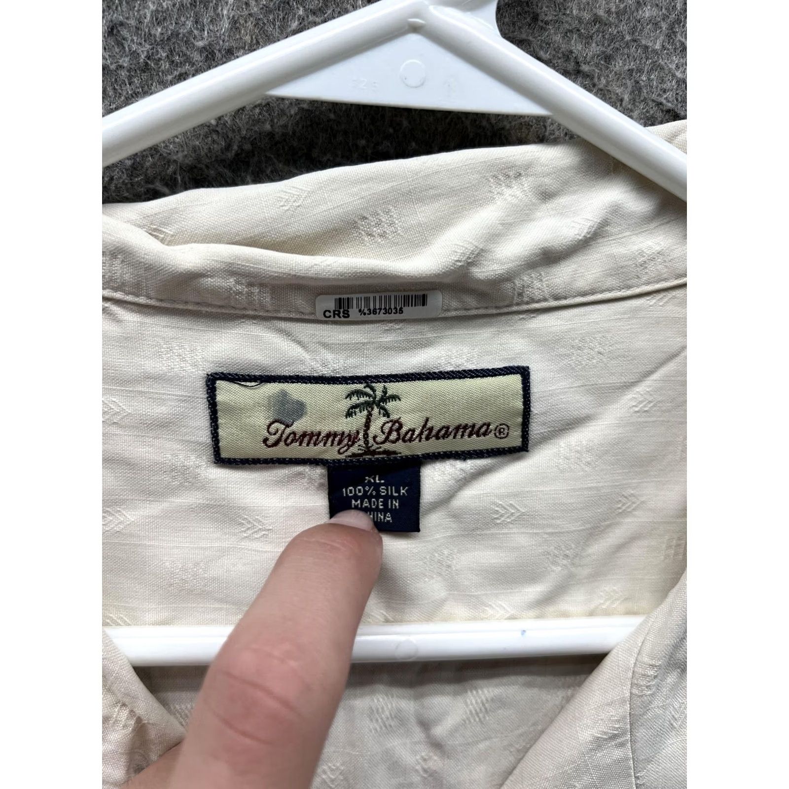 Tommy Bahama Tommy Bahama Shirt Mens XL White Geometric Silk Short Sleeve Button Front Casual Size US XL / EU 56 / 4 - 2 Thumbnail
