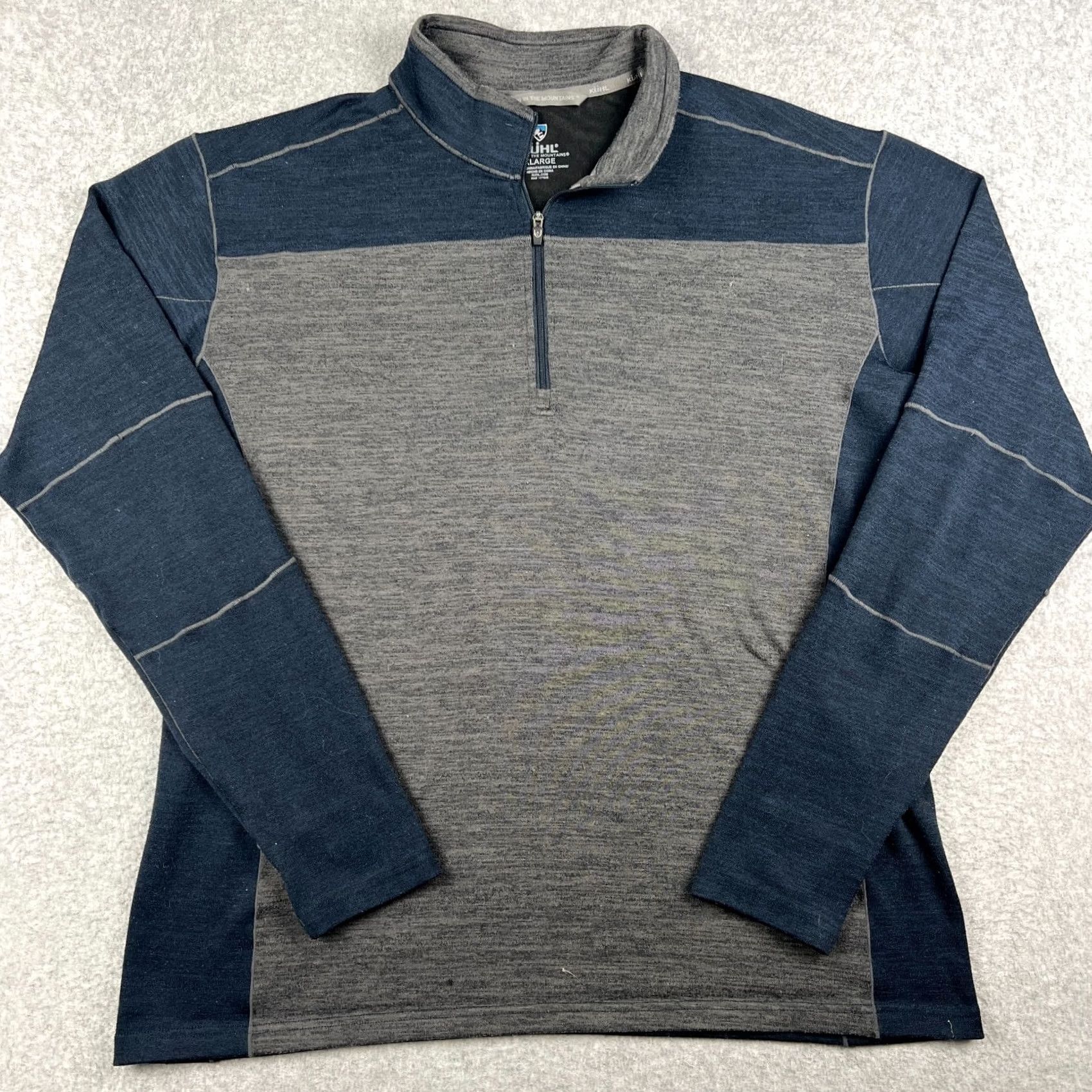Vintage Kuhl Ryzer Quarter Zip Pullover Sweatshirt XL Men Blue Hiking Outdoors Size US XL / EU 56 / 4 - 2 Thumbnail