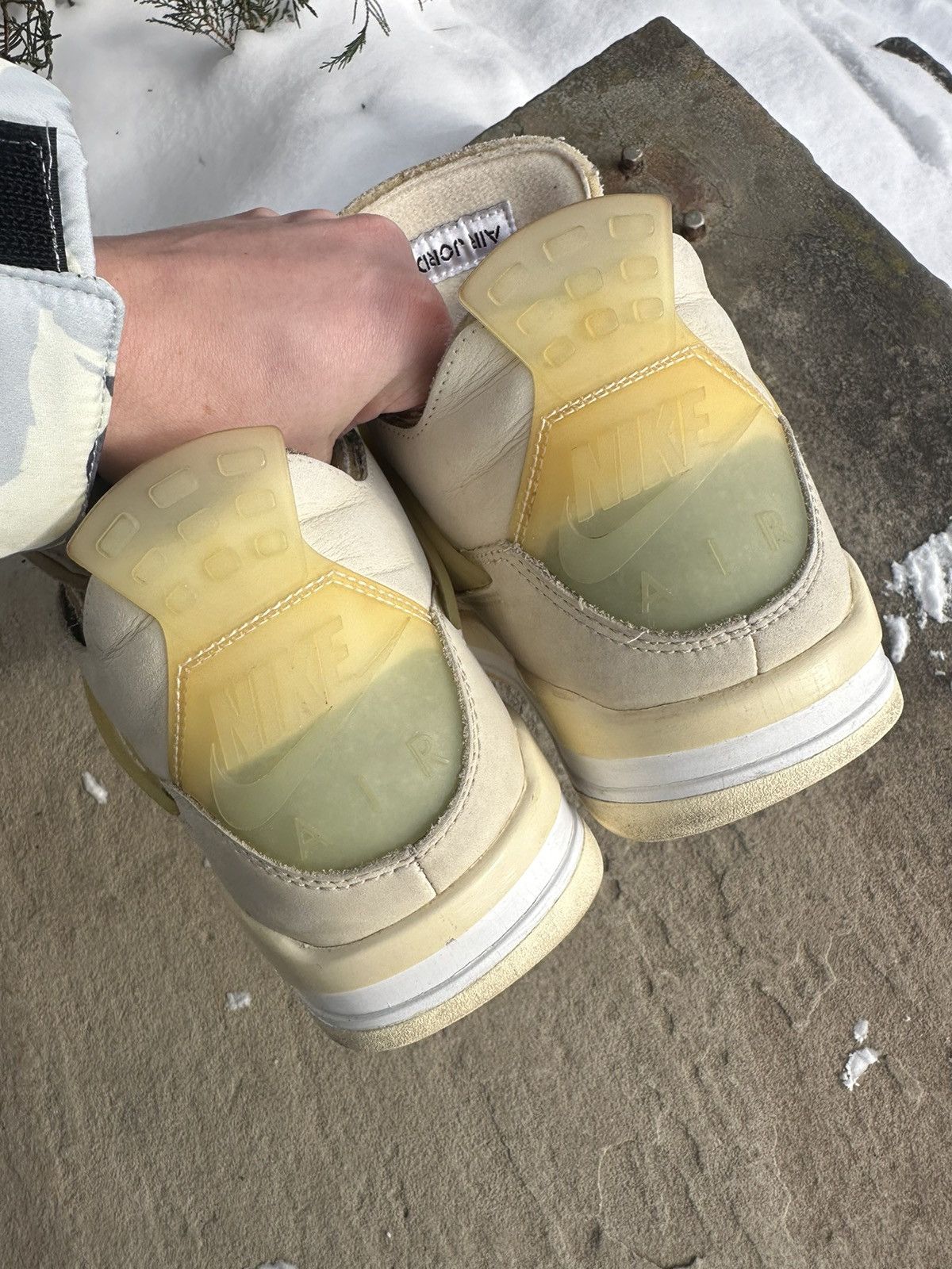 Jordan Brand × Off-White Nike Off-White Air Jordan 4 Retro SP Sail size 9.5m 11w Size US 9.5 / EU 42-43 - 4 Thumbnail