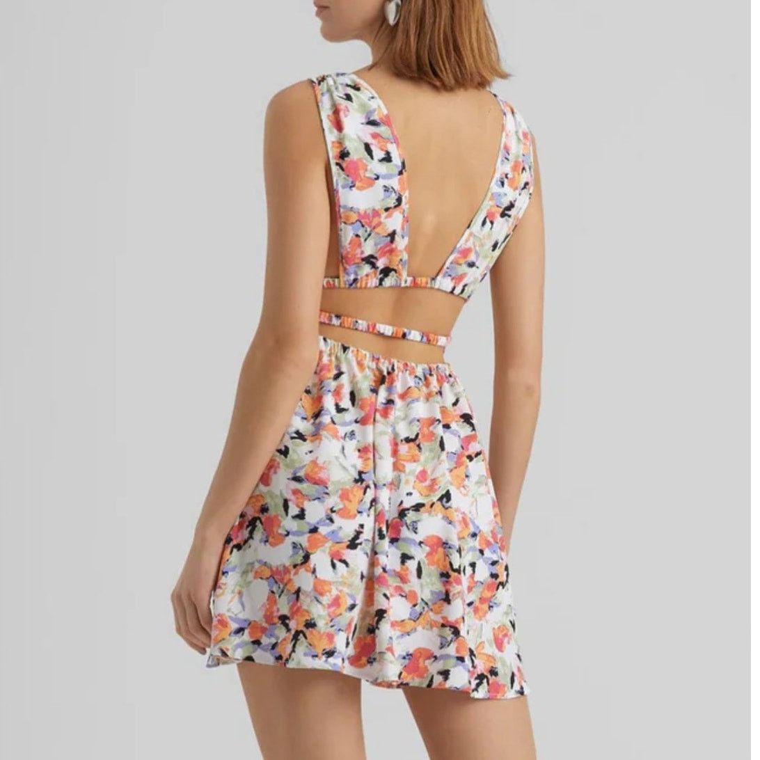 Other Vero Moda NWT S Sleeveless Floral Mini Dress Open Back NWT Size S / US 4 / IT 40 - 2 Thumbnail