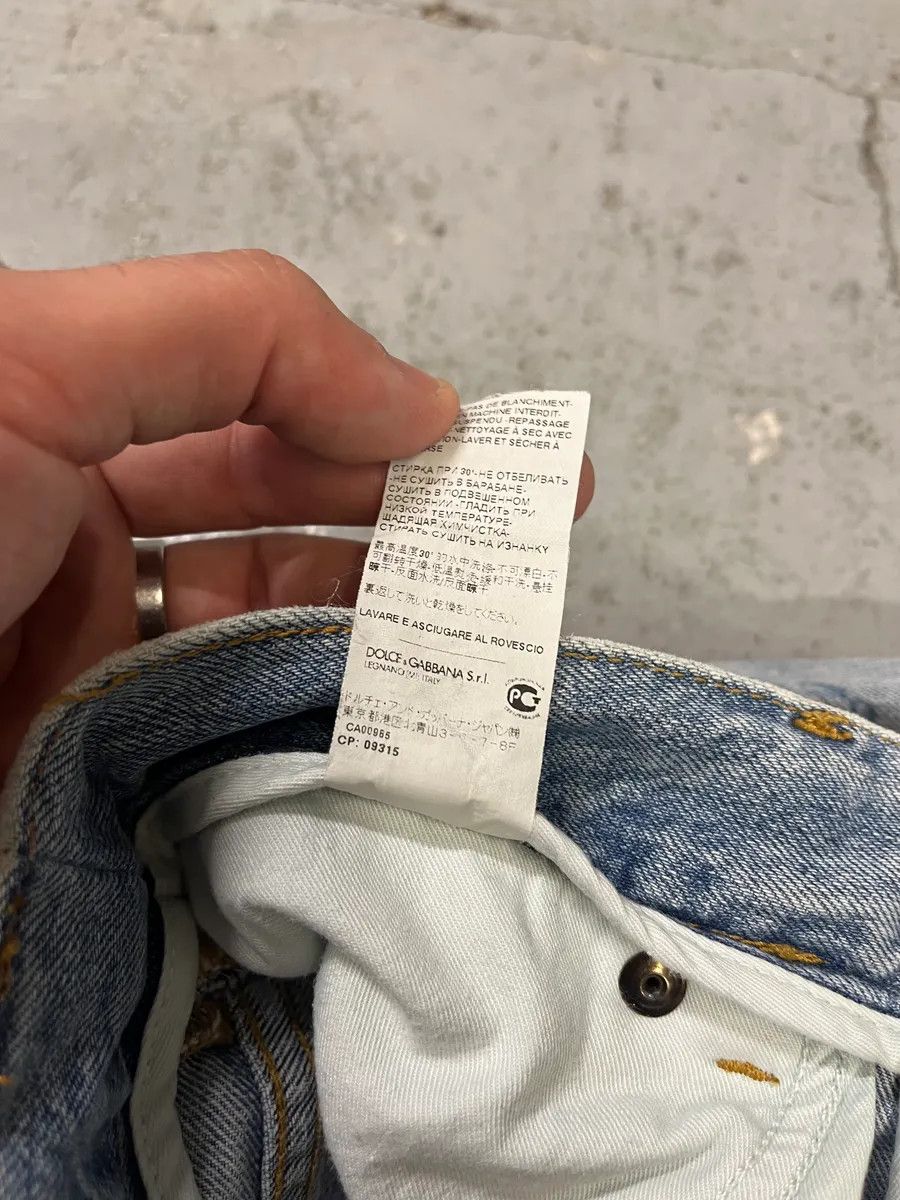 Dolce & Gabbana 2010s Dolce & Gabbana Angels Blue Denim Jeans Size US 30 / EU 46 - 10 Thumbnail