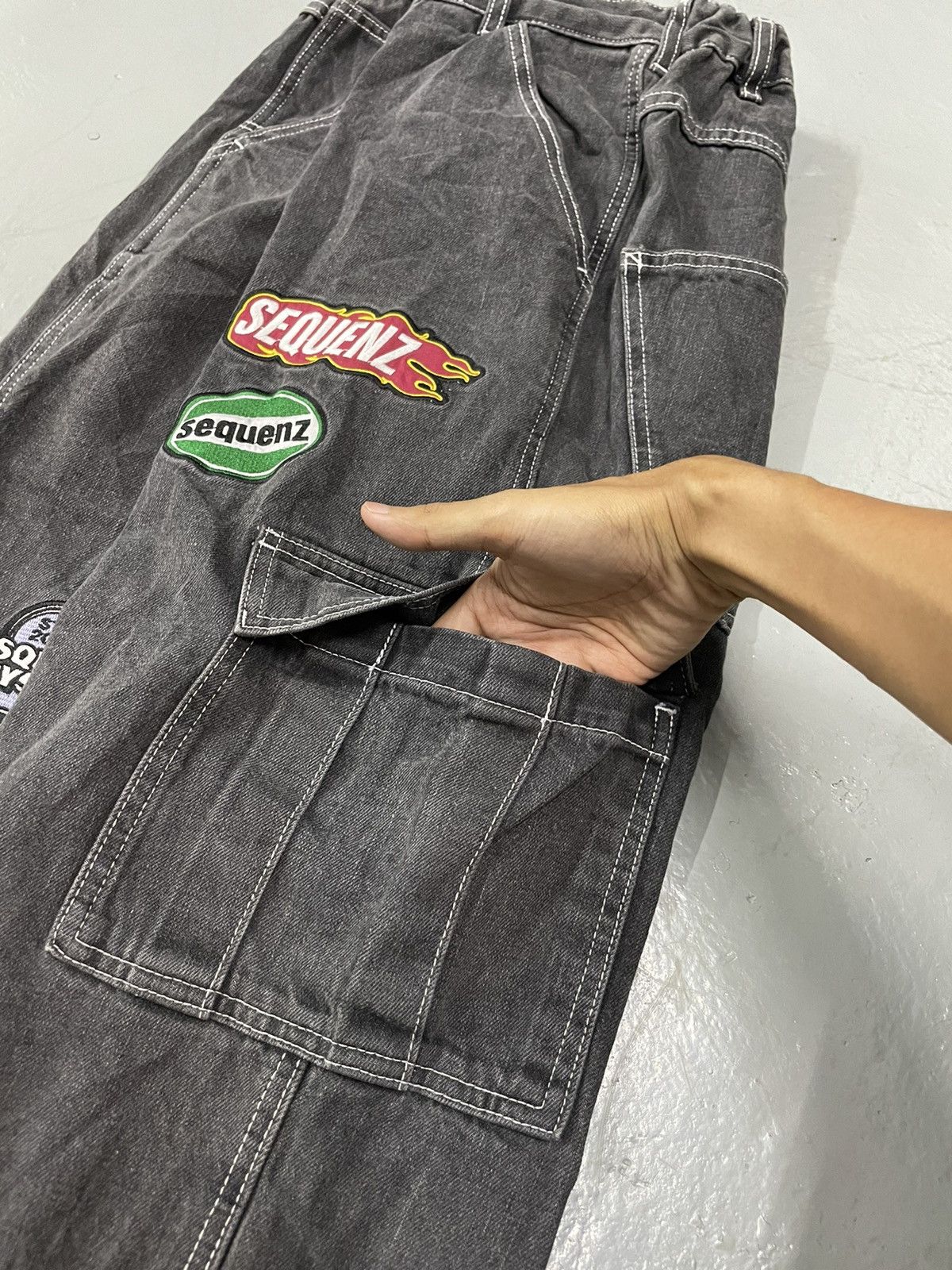 Vintage Sequenz Y2k Denim Baggy Pants Size US 34 / EU 50 - 14 Thumbnail