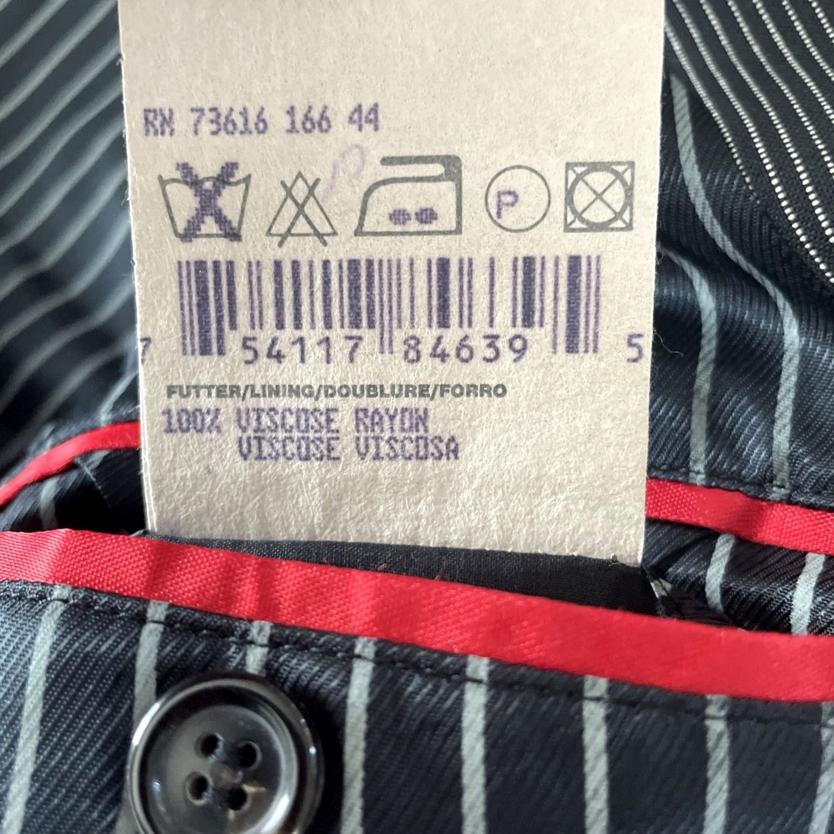 Hugo Boss HUGO BOSS Blazer Sport Jacket Wool 42R Men Black Striped 100% Wool Business Casual Formal Party/Cocktail Luxury Designer Jacket/Coat Size 42R - 6 Thumbnail