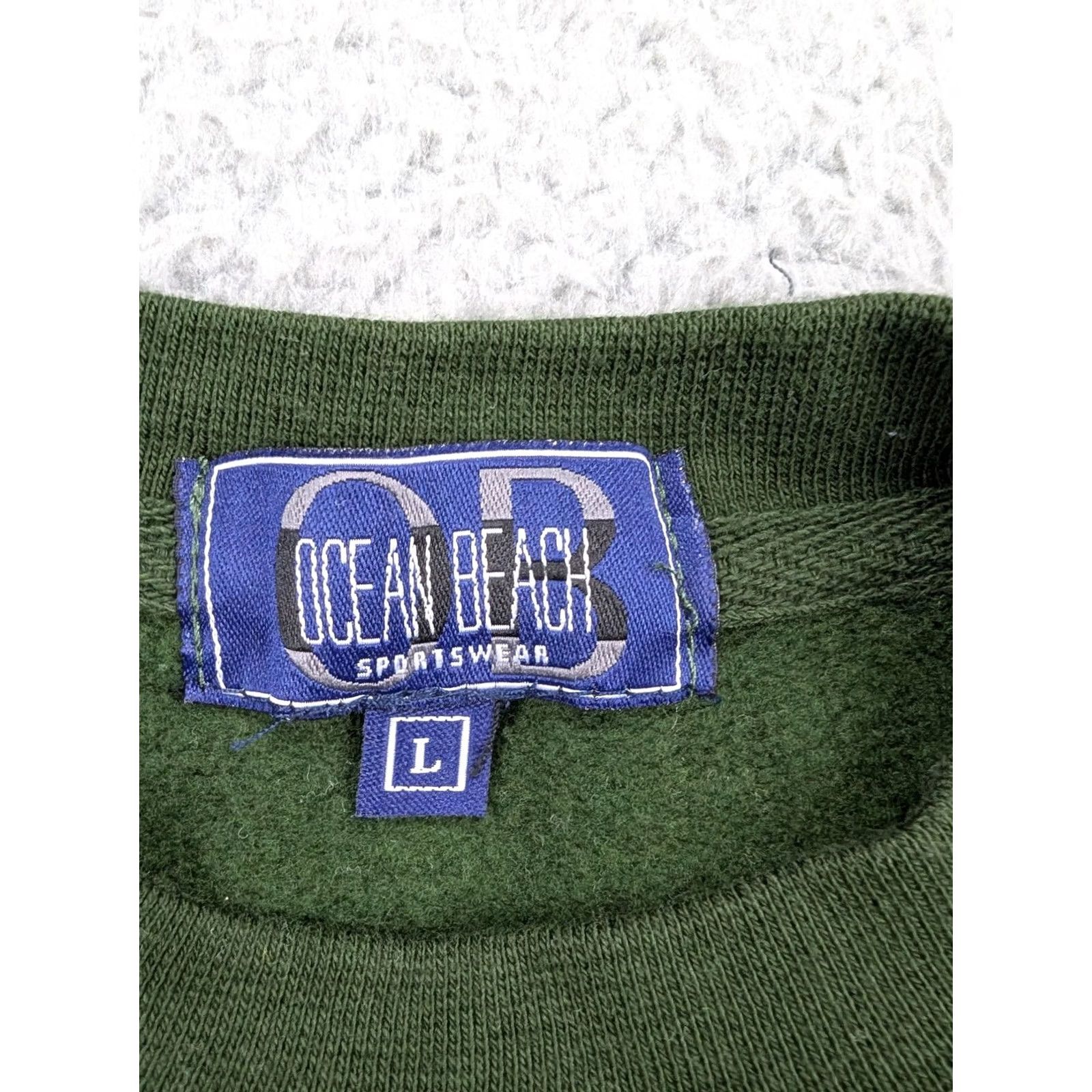 Vintage VINTAGE Ocean Beach Sweatshirt Mens Large Green San Francisco Pullover Crewneck Graphic Print Size US L / EU 52-54 / 3 - 3 Thumbnail