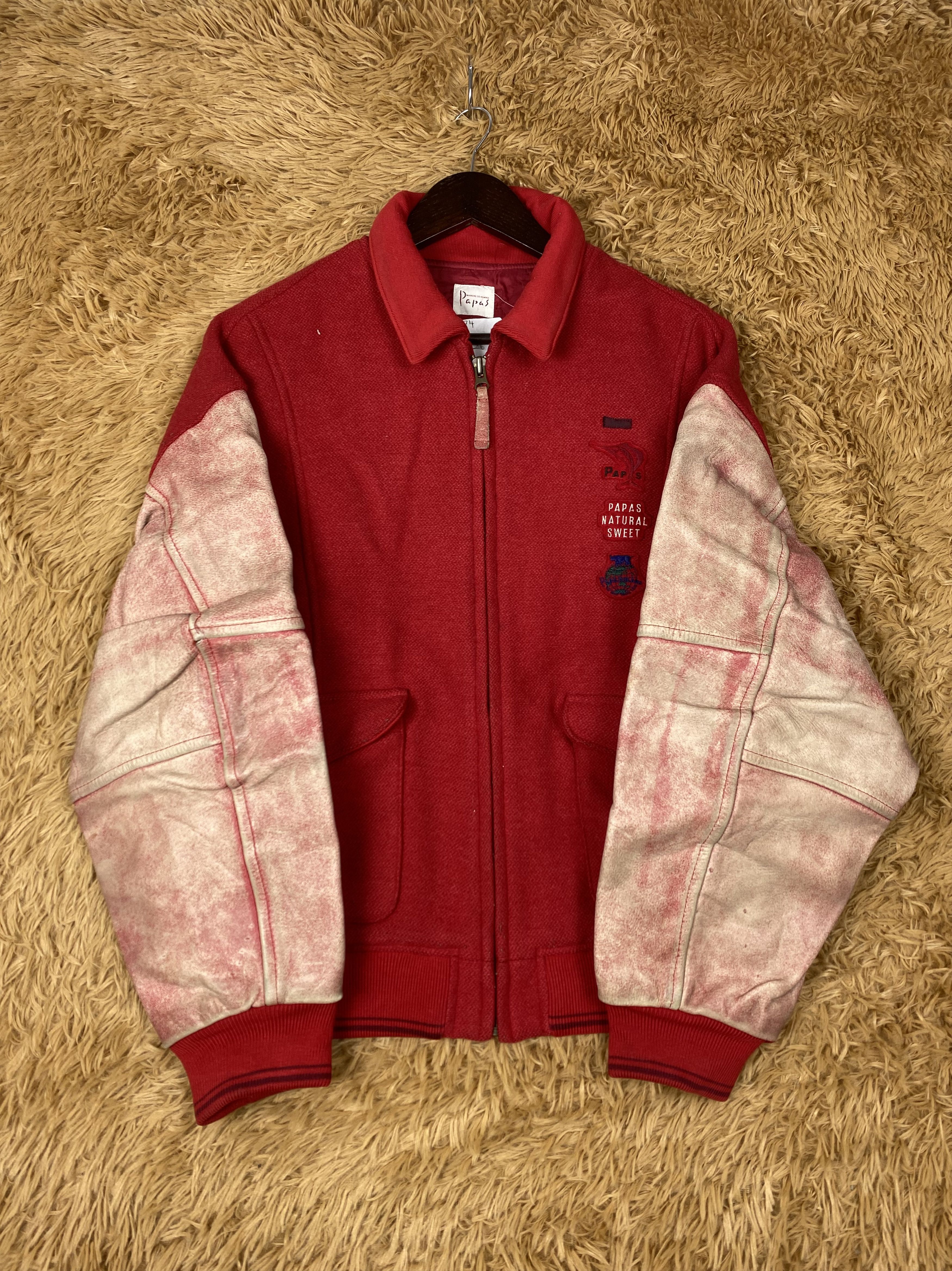 MLB Vintage Maniere Heming Leather Sleeve Varsity Jacket DJ0374 Size US L / EU 52-54 / 3 - 6 Thumbnail
