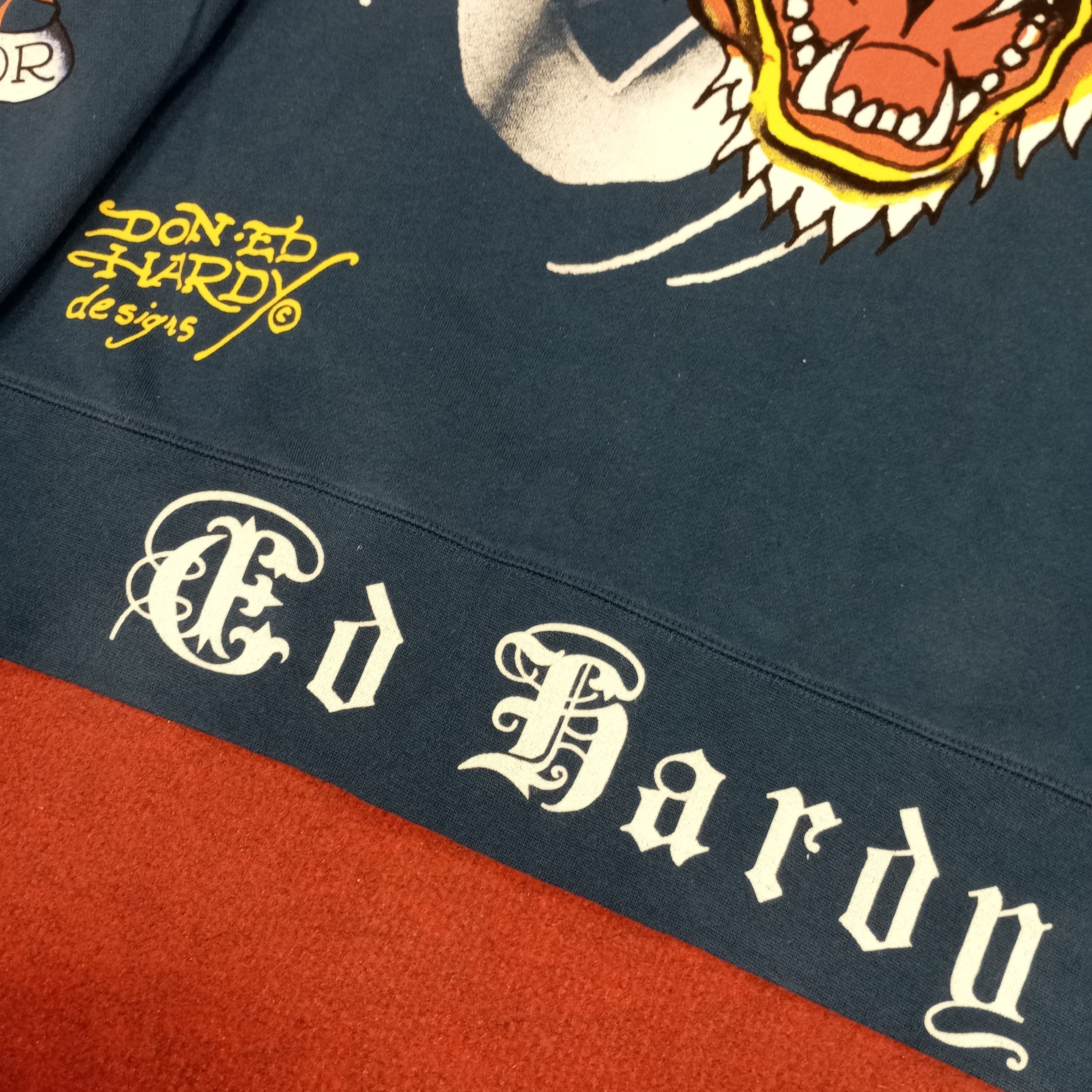 Christian Audigier × Ed Hardy × Vintage Ed Hardy Fashion Design Style Zipper Sweatshirt Size US L / EU 52-54 / 3 - 4 Thumbnail