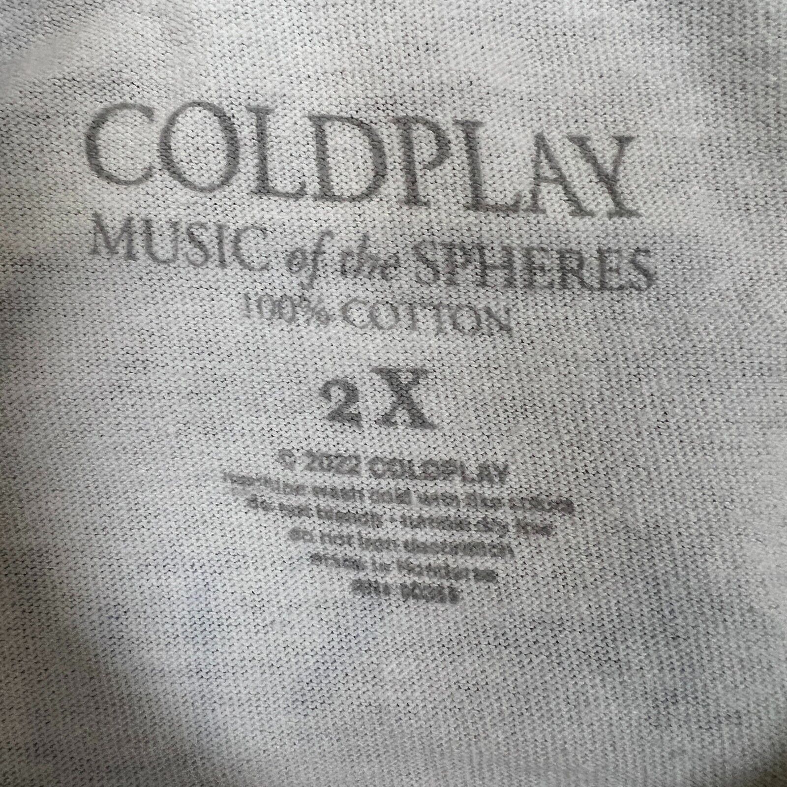 Band Tees × Vintage 2022 Coldplay T Shirt Music of Spheres Rock Band Concert Tee Size US XXL / EU 58 / 5 - 6 Thumbnail