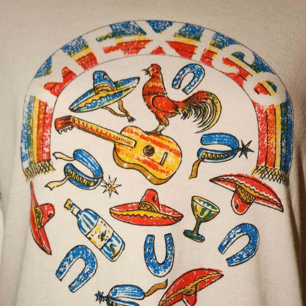 Vintage Mexico Grey Vintage Ringer Graphic Tee Size L / US 10 / IT 46 - 3 Thumbnail