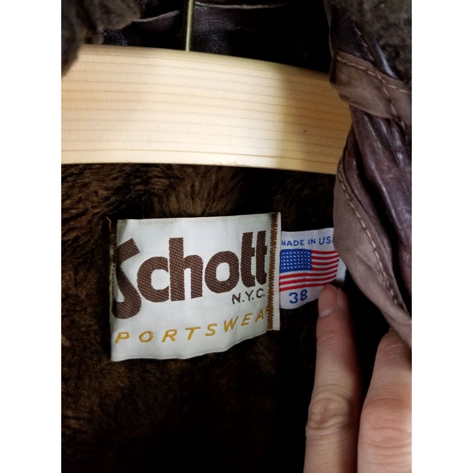 Schott VINTAGE SCHOTT G-1 STYLE FLIGHT LEATHER JACKET SZ 38 WITH LINING Men Jacket Brown 70s Military Motorcycle Leather Lined Size 38 Size US XXS / EU 40 - 7 Thumbnail