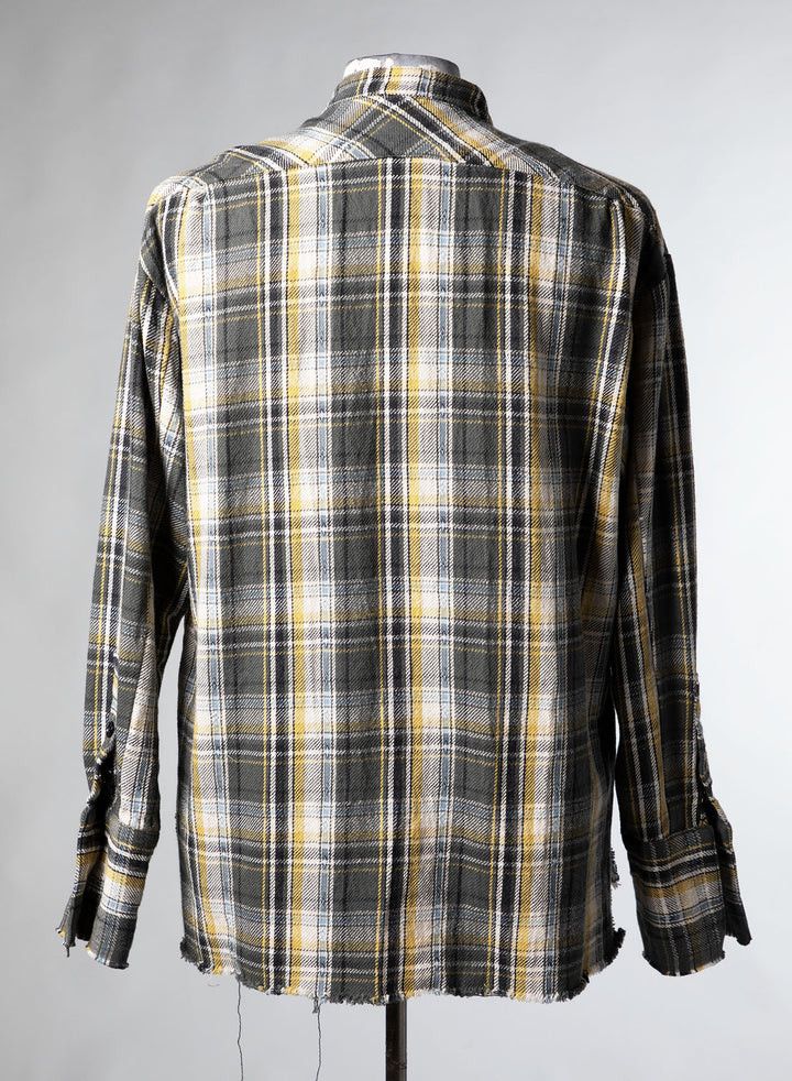 Greg Lauren $850 Greg Lauren Charcoal Plaid Studio Shirt Size US XL / EU 56 / 4 - 2 Thumbnail