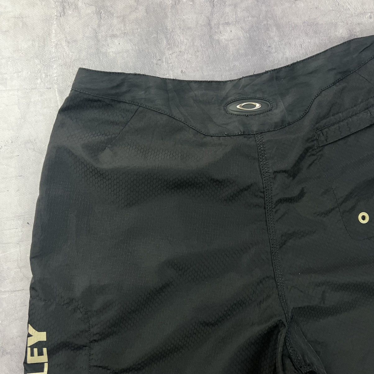 Vintage Rare! Oakley Vintage Nylon Big Logo Cargo Shorts 90s Size US 33 - 3 Thumbnail