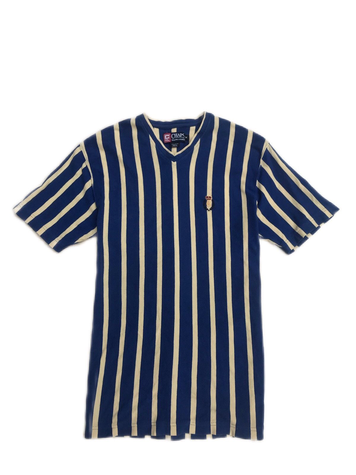 Chaps × Chaps Ralph Lauren × Vintage Vintage E Chaps RL Ralph Lauren Blue Stripes Tee Tshirt Size US M / EU 48-50 / 2 - 10 Thumbnail