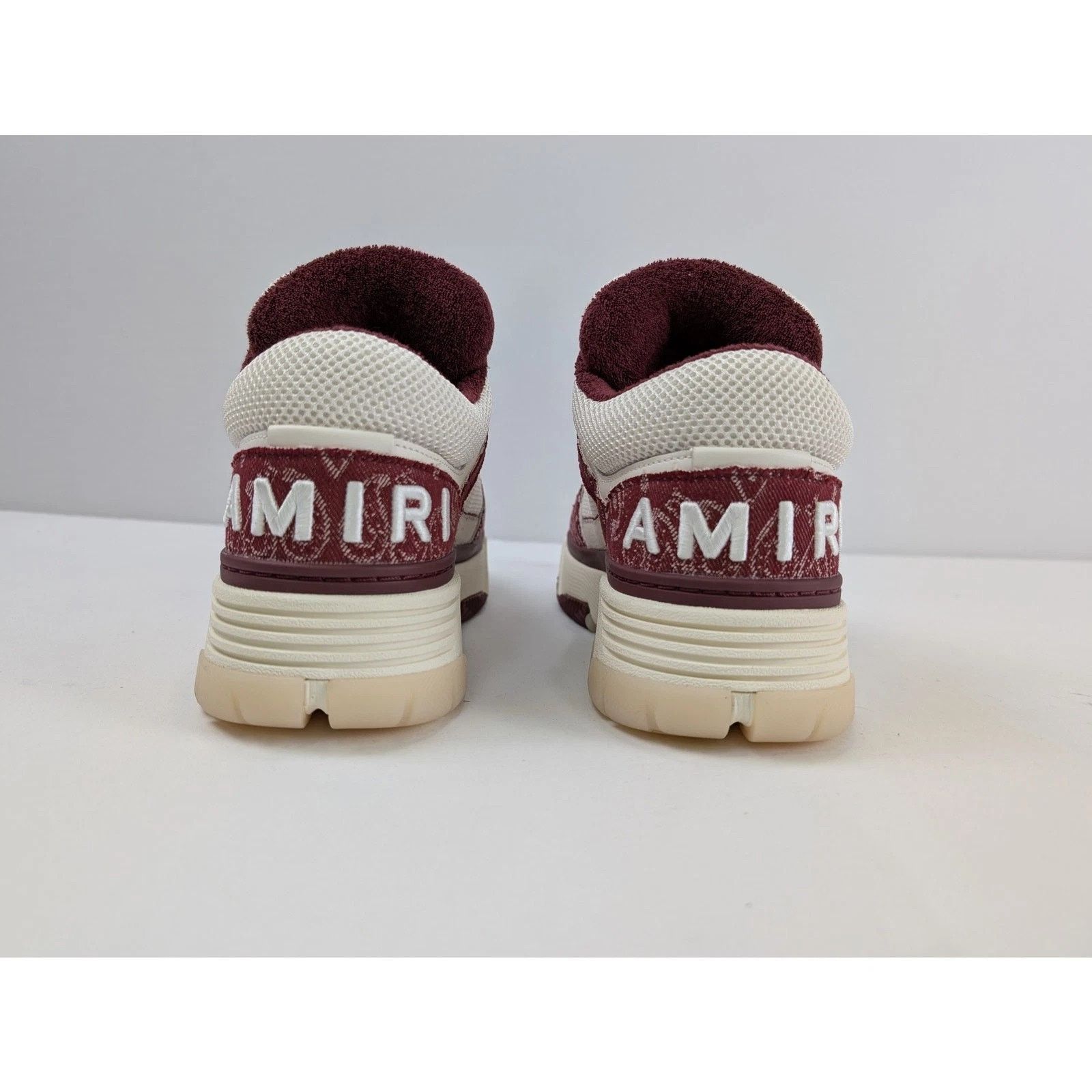 Amiri o1rshd1 Bandana Denim MA-1 Sneakers in Burgundy Size US 12 / EU 45 - 9 Thumbnail