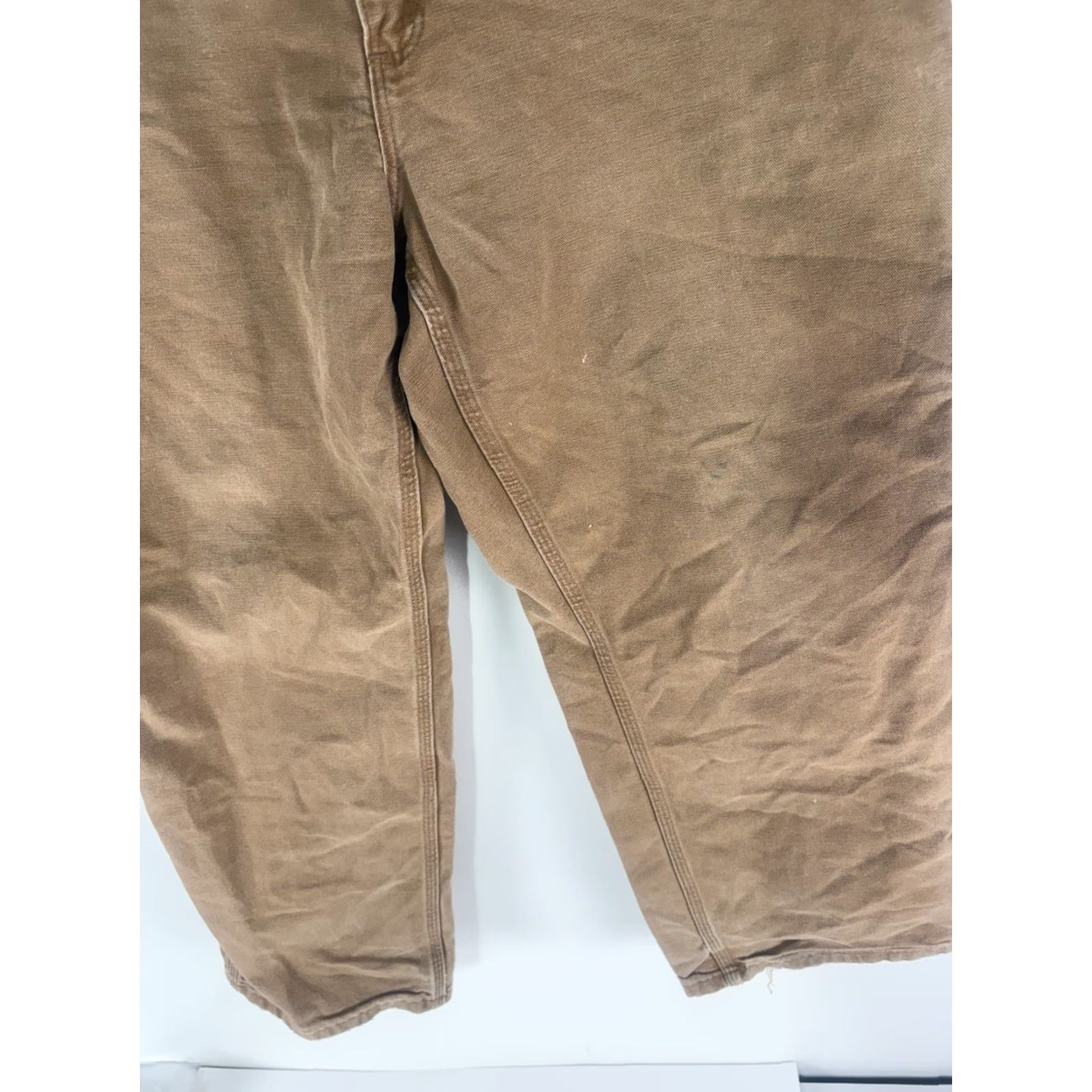 Carhartt Carhartt Carpenter Pants Mens 38x30 100% Cotton Canvas Workwear Straight Fit Brown Tan 5-Pocket Cargo Jeans-like Trousers Size US 38 / EU 54 - 4 Thumbnail