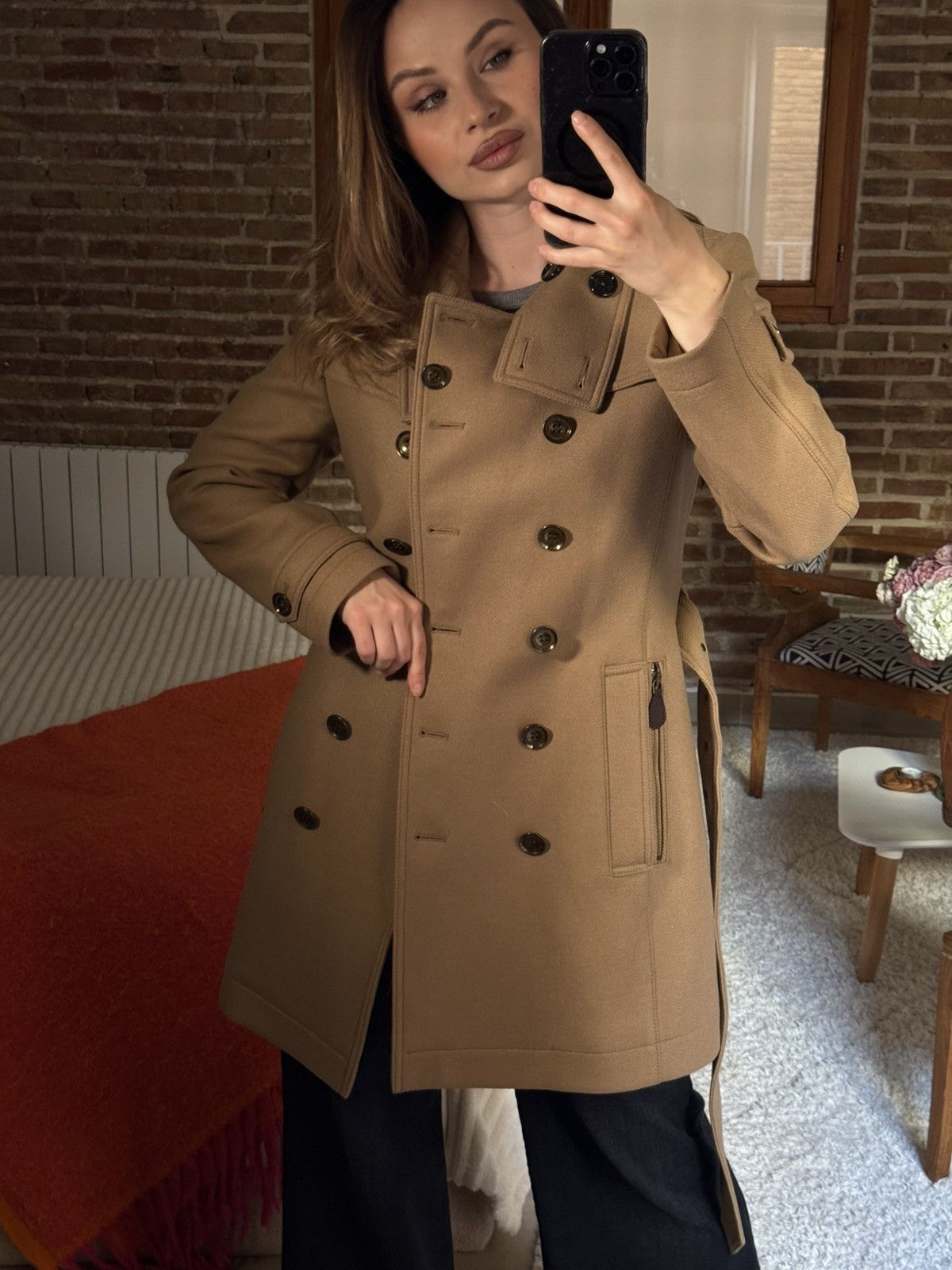 Burberry Burberry Wool Cashmere Belted Coat Beige Size S / US 4 / IT 40 - 11 Thumbnail