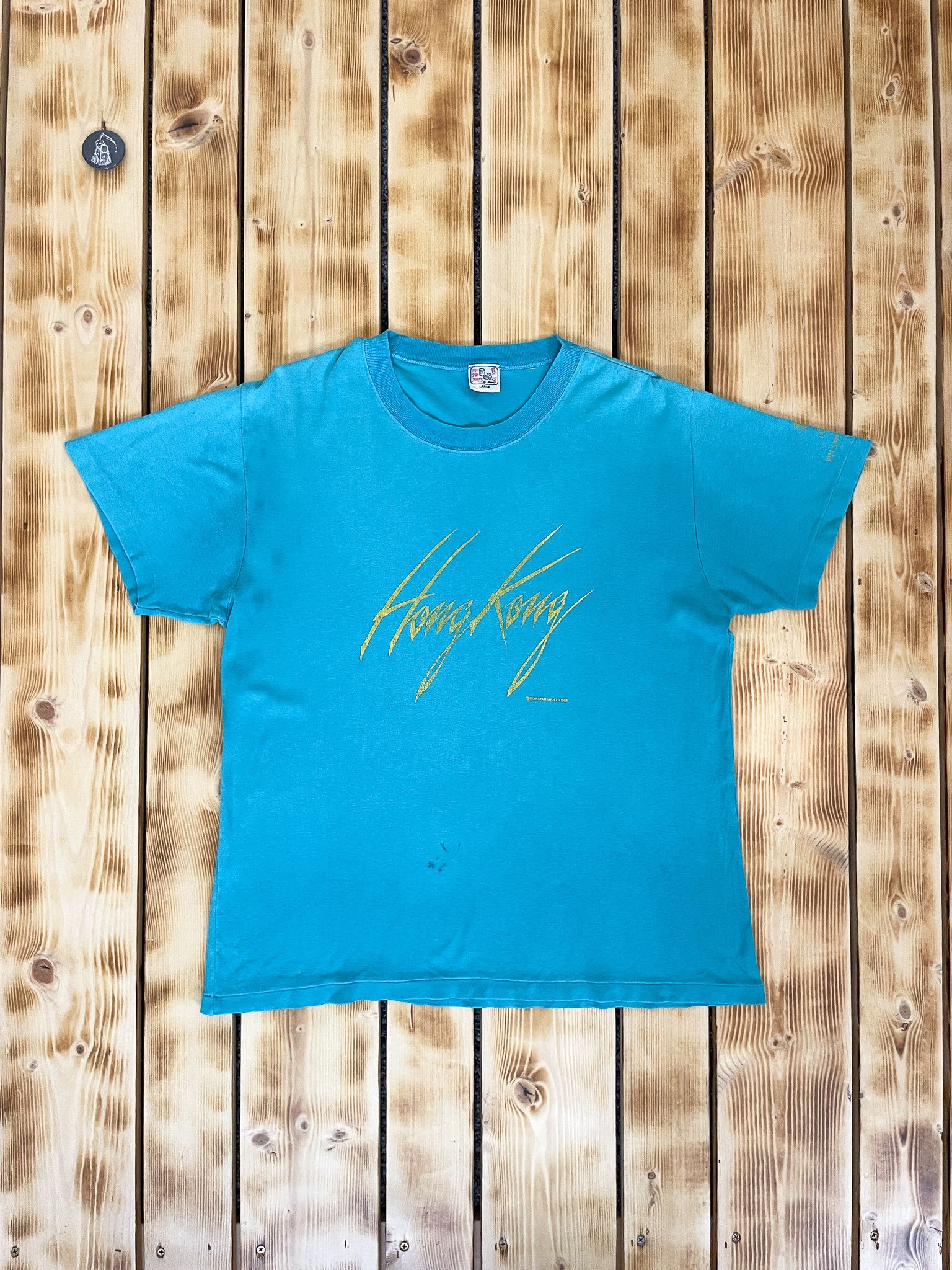 Vintage RARE Vintage 80’s T-Shirt Dim Sum Hong Kong Hieroglyphs Size US L / EU 52-54 / 3 - 3 Thumbnail