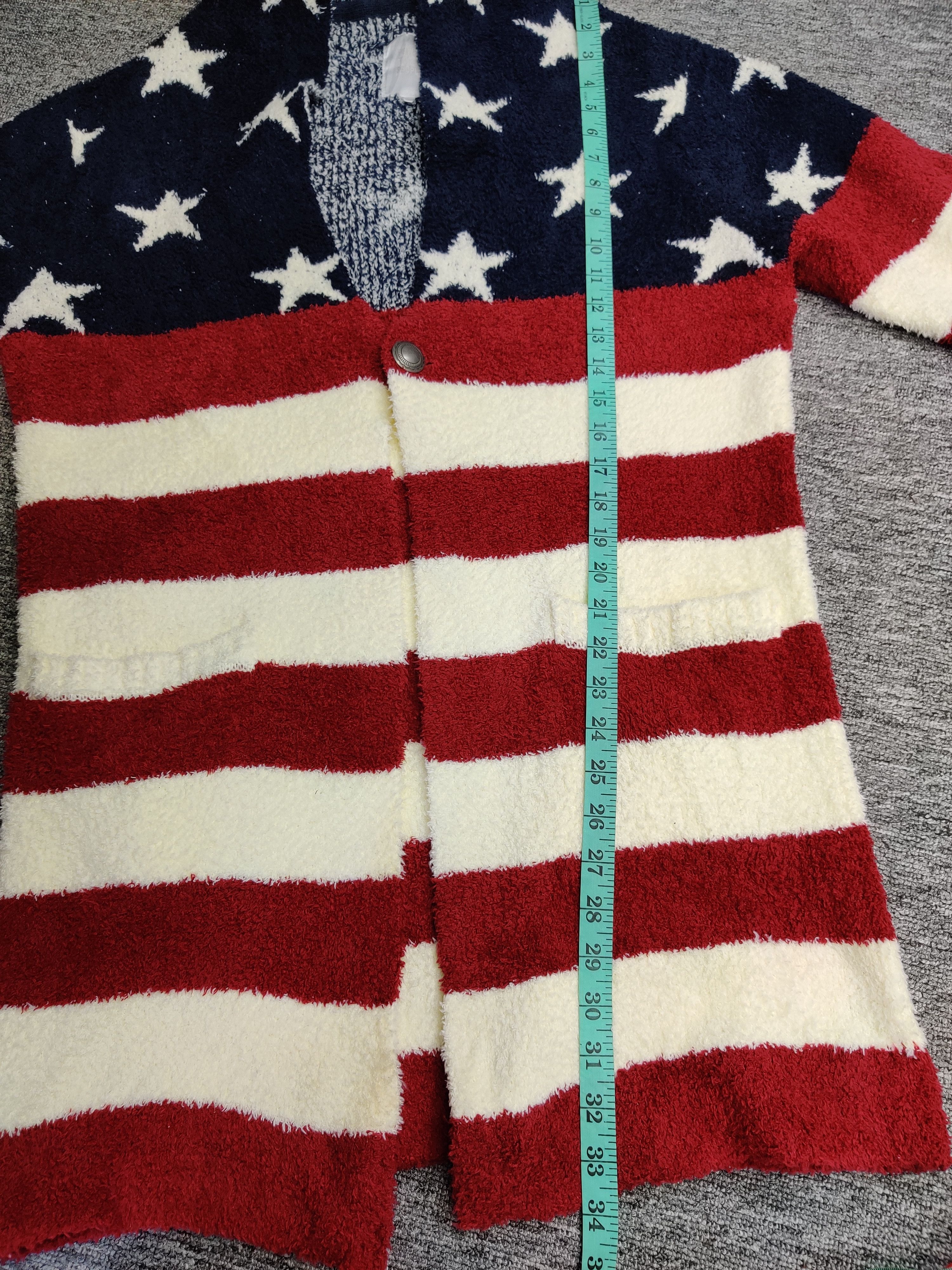 Japanese Brand Power Of The People USA Flag Cardigan Button Ups Size US M / EU 48-50 / 2 - 12 Thumbnail