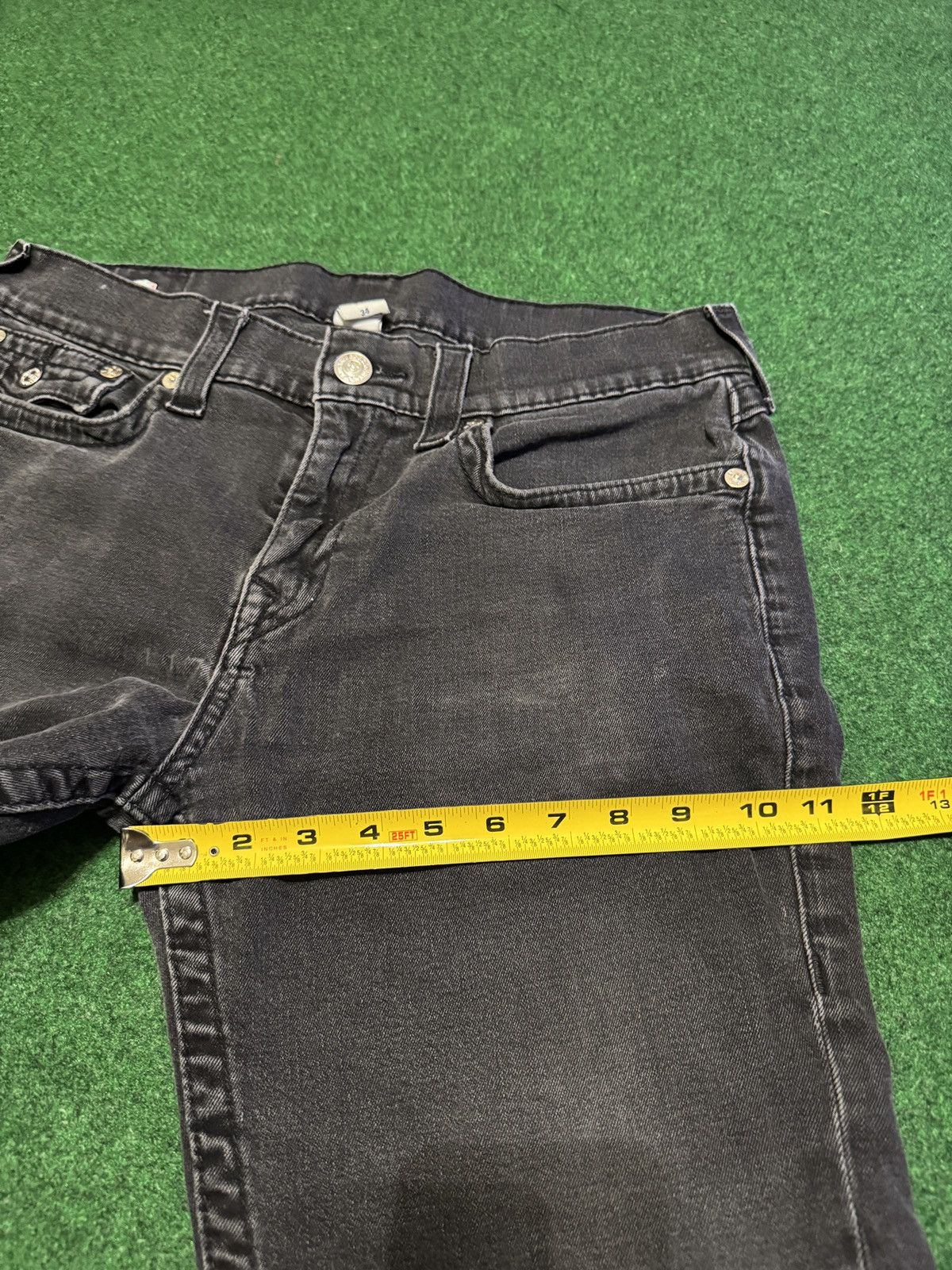True Religion True Religion Black Denim Straight Leg 34x26 Y2K Jeans Size US 34 / EU 50 - 11 Thumbnail