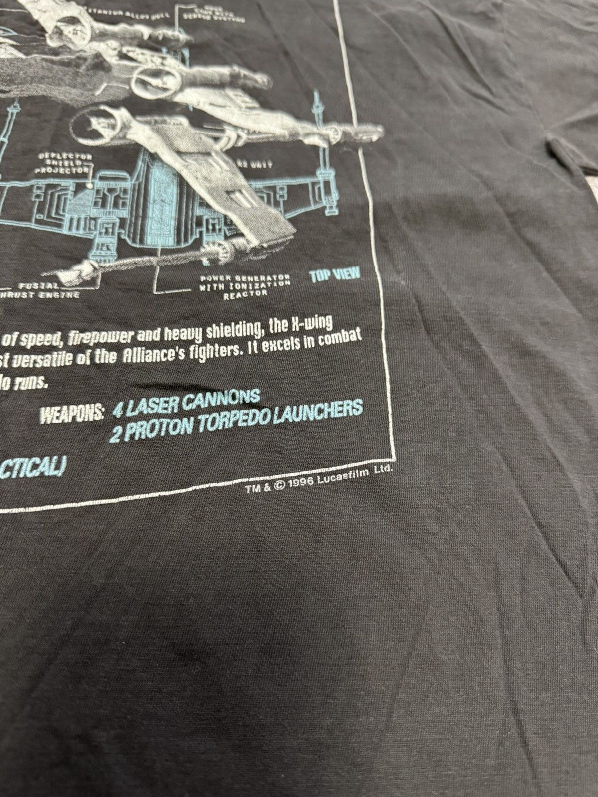 Star Wars Vintage 1996 Star Wars X-Wing StarFighter Shirt Celebrity Size US XL / EU 56 / 4 - 2 Thumbnail