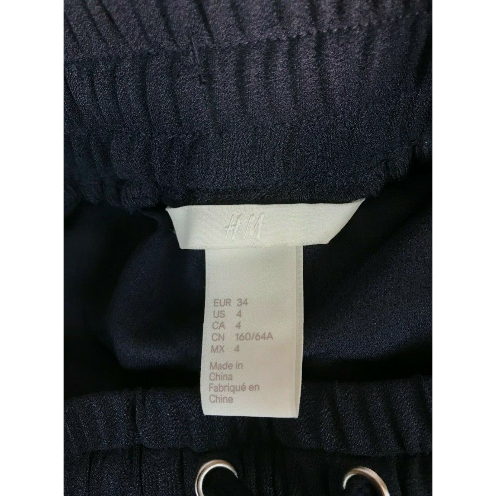 H&M H&M Wide Leg Track Pants Womens Size 4 28x28 Navy Stripe Athletic Adult Women Size 27" / US 4 / IT 40 - 4 Thumbnail