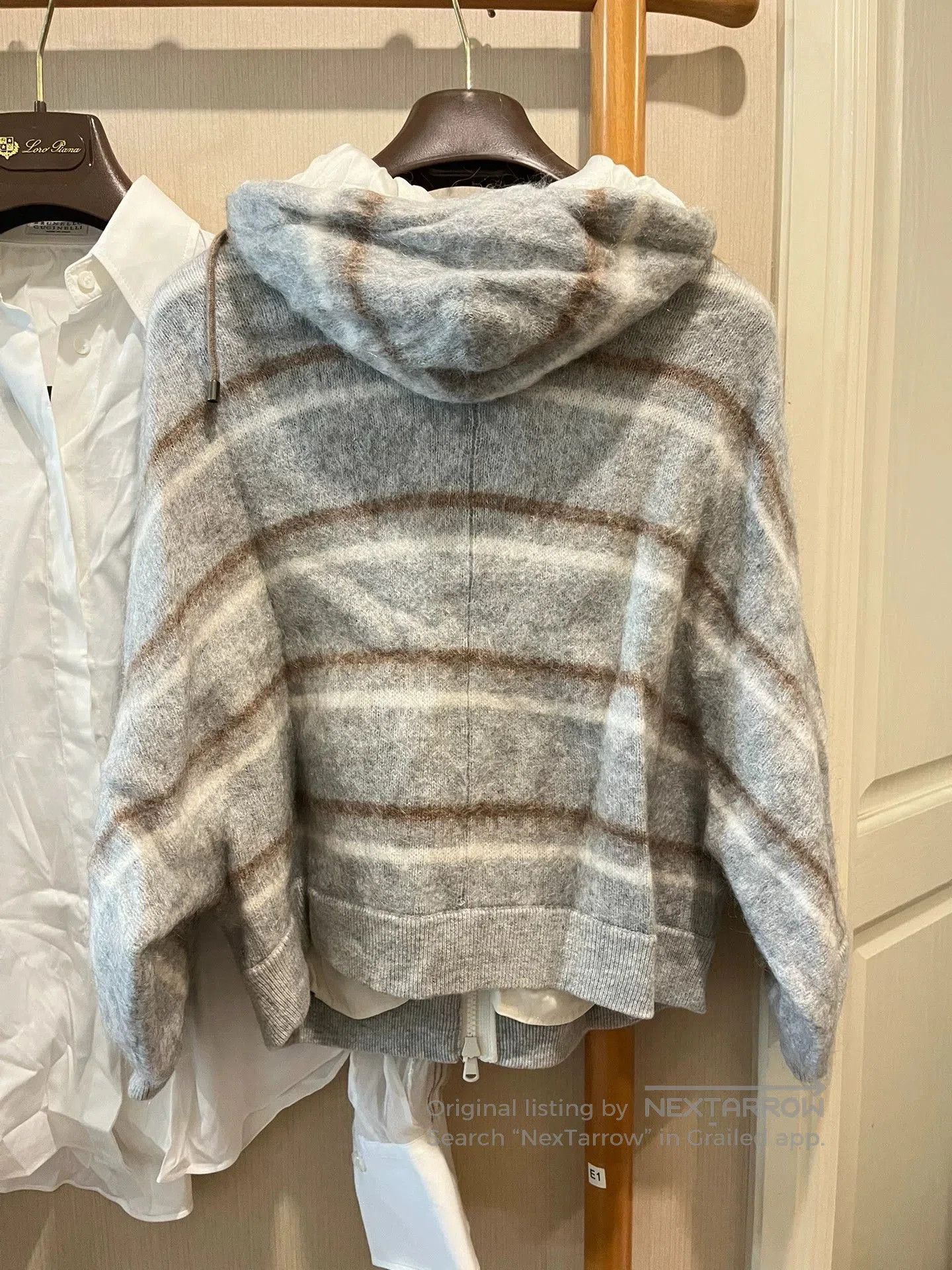 Brunello Cucinelli Brunello Cucinelli Mohair Hooded Coat. Size US M / EU 48-50 / 2 - 2 Thumbnail