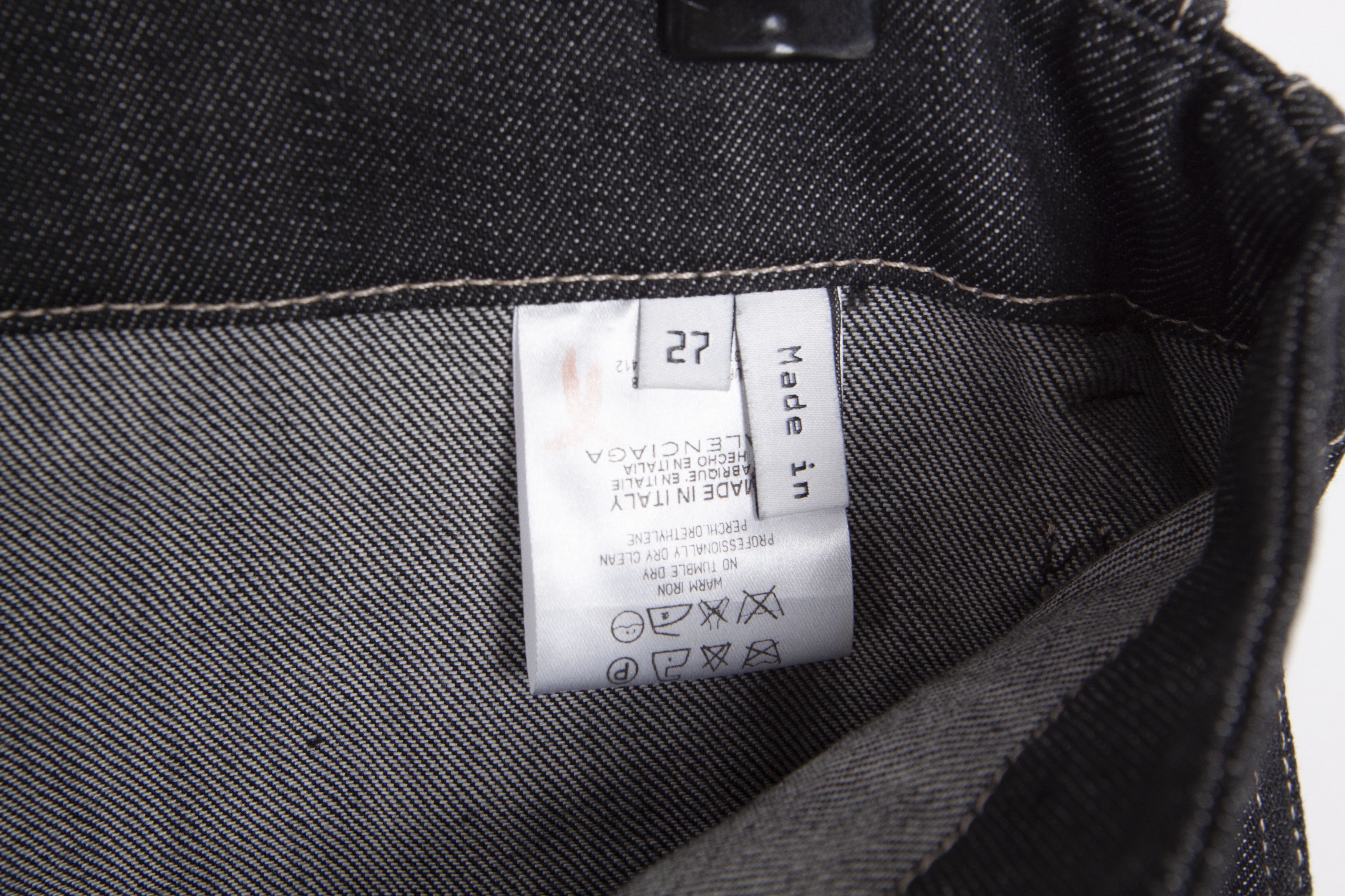 Balenciaga BALENCIAGA Denim Women's Flared Black Jeans Low-Rise Dark Size 27" / US 4 / IT 40 - 10 Thumbnail