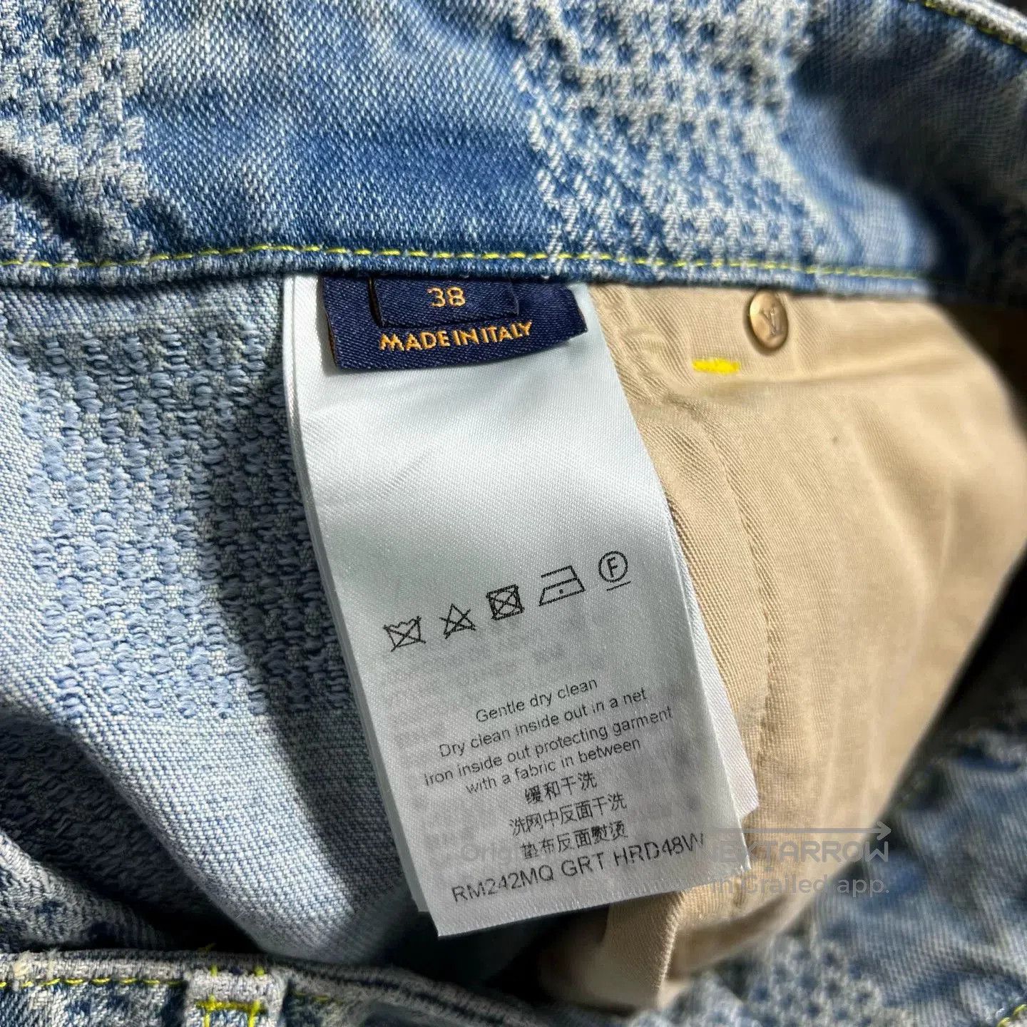 Louis Vuitton Louis Vuitton Checkerboard Denim Jeans. Size US 38 / EU 54 - 4 Thumbnail