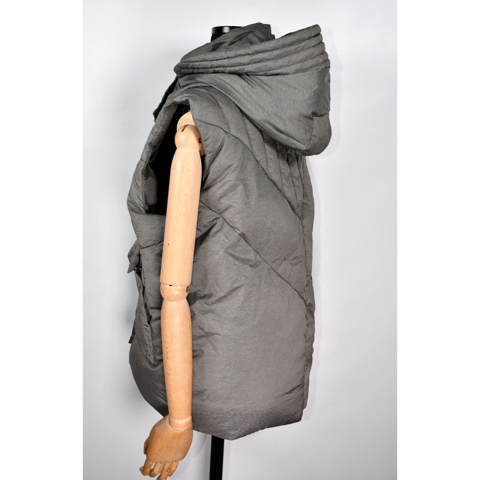 Helmut Lang HELMUT LANG Hooded Puffer Vest Women's M Gray Size M / US 6-8 / IT 42-44 - 4 Thumbnail