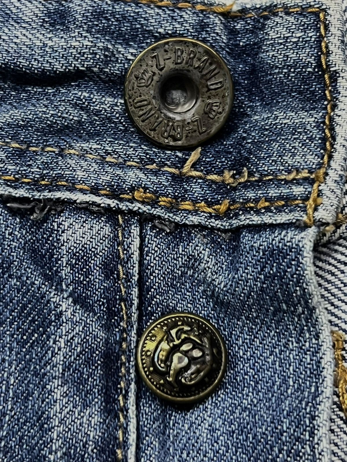Japanese Brand Vintage Z-Brand - Faded Wash, Distressed Denim Size US 32 / EU 48 - 10 Thumbnail