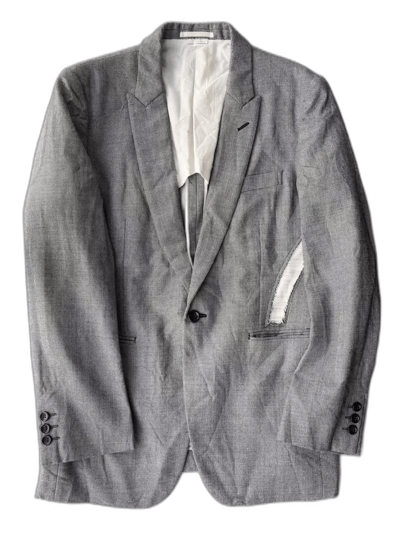 Comme des Garcons Comme Des Garcons Homme Plus Silver Wool Jacket Size US M / EU 48-50 / 2 - 1 Thumbnail